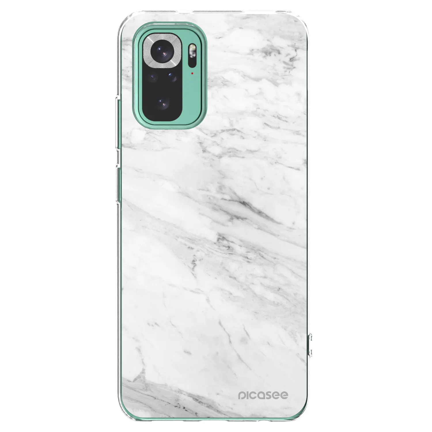 Picasee Xiaomi Redmi Note 10 Pro Hülle - Transparentes Silikon - White marble