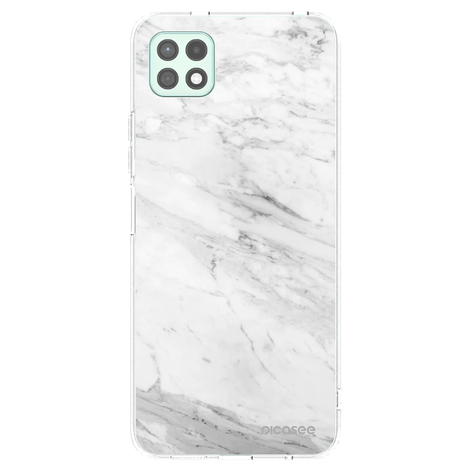 Picasee Samsung Galaxy A22 A226B 5G Hülle - Transparentes Silikon - White marble