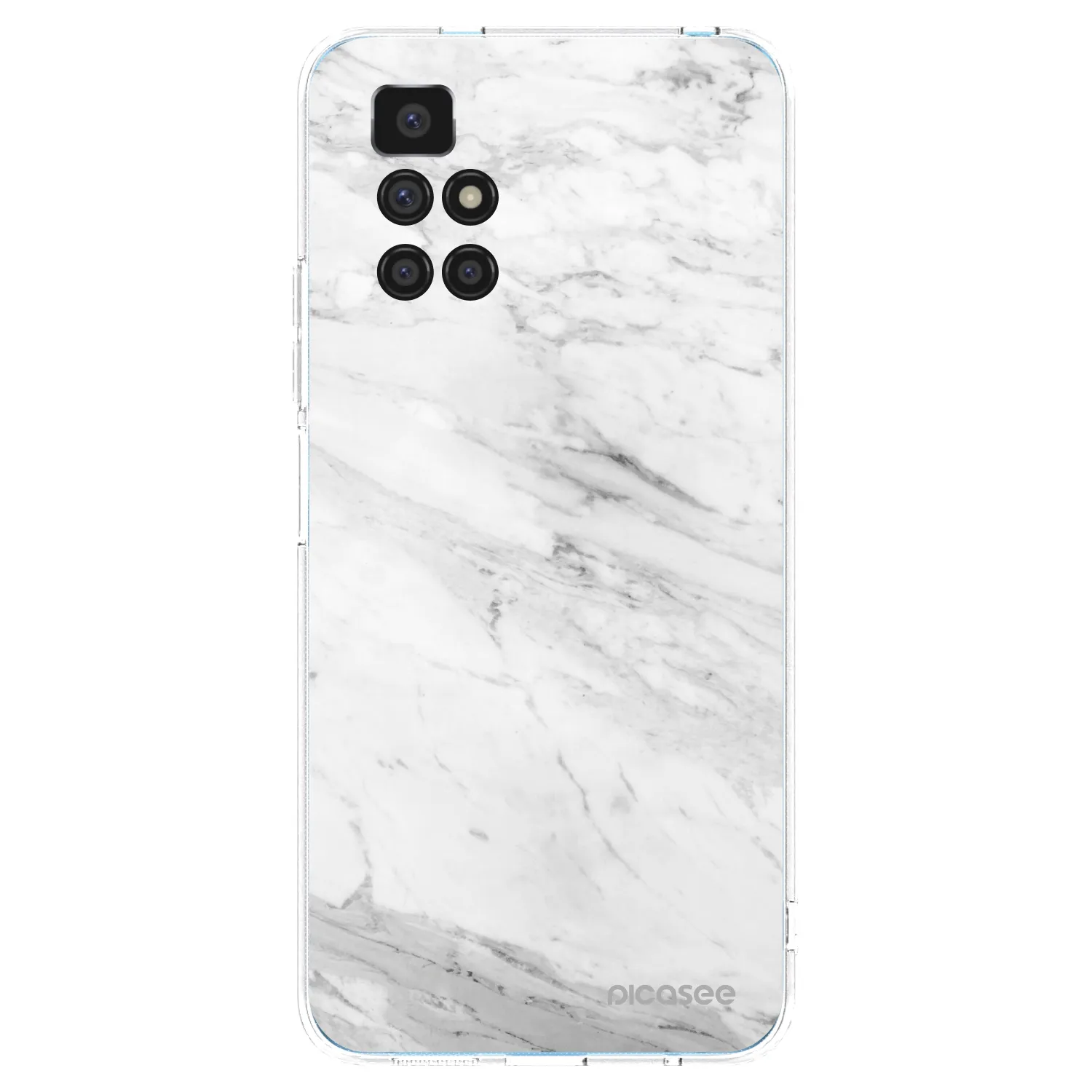 Picasee Xiaomi Redmi 10 Hülle - Transparentes Silikon - White marble