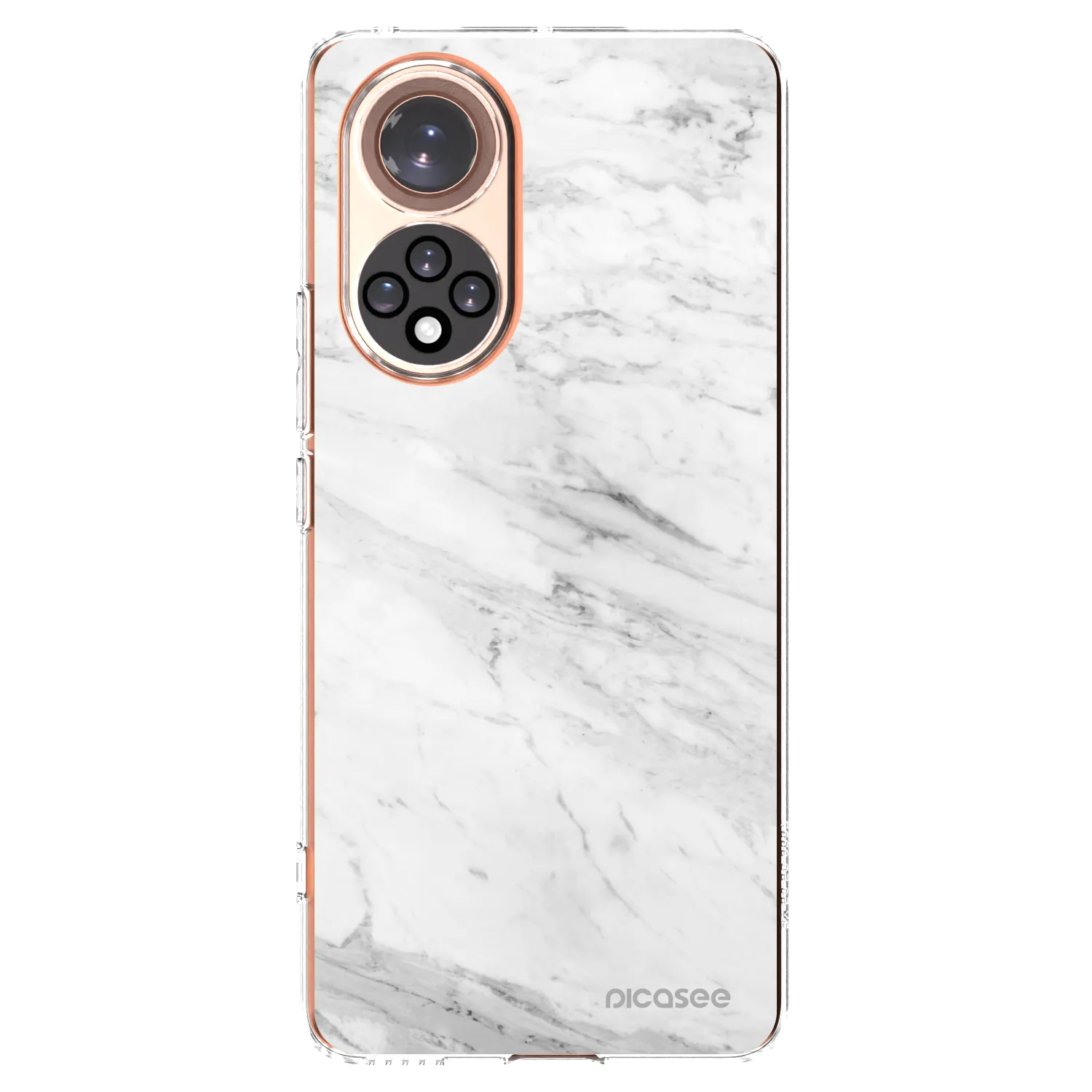 Picasee Huawei Nova 9 Hülle - Transparentes Silikon - White marble