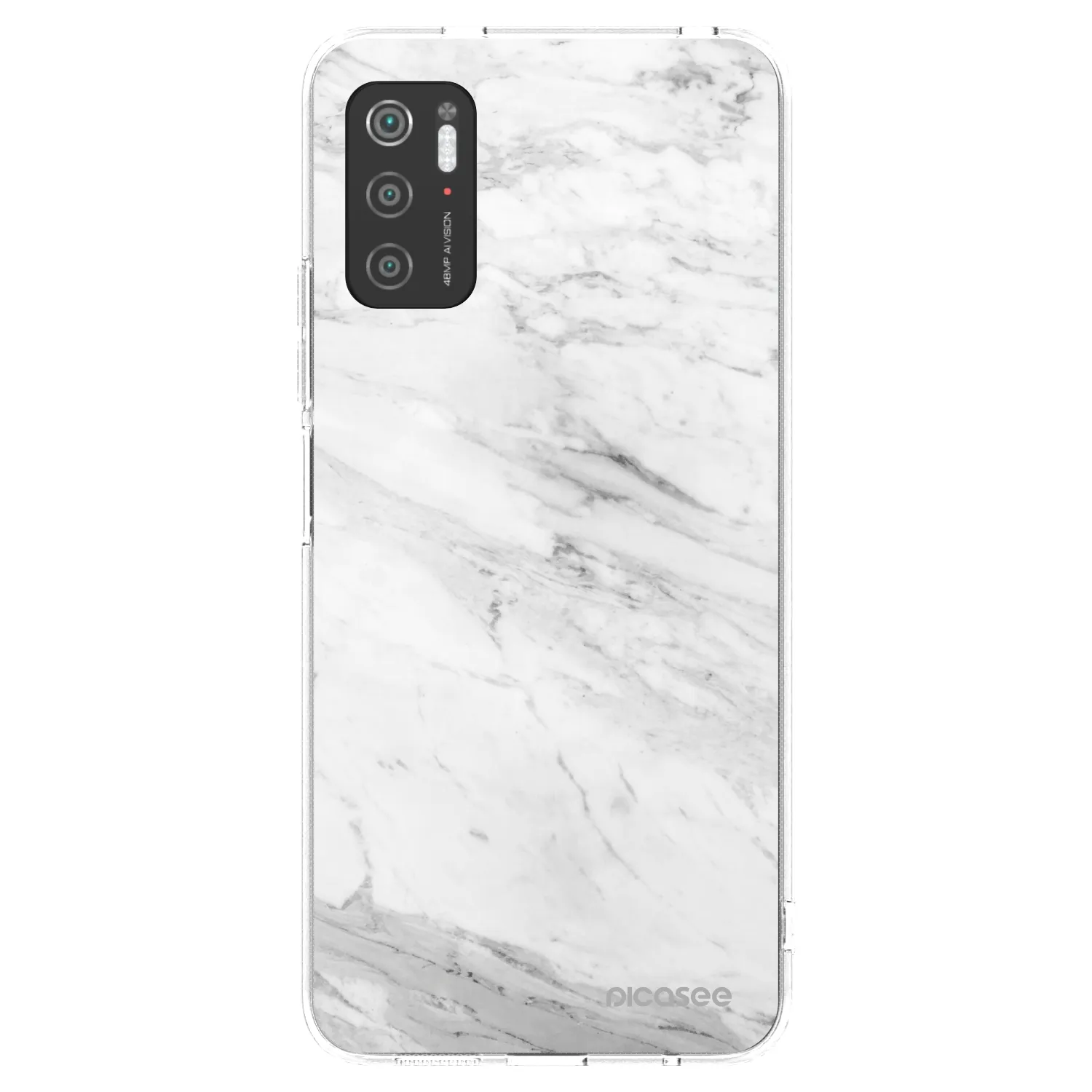 Picasee Xiaomi Poco M3 Pro 5G Hülle - Transparentes Silikon - White marble