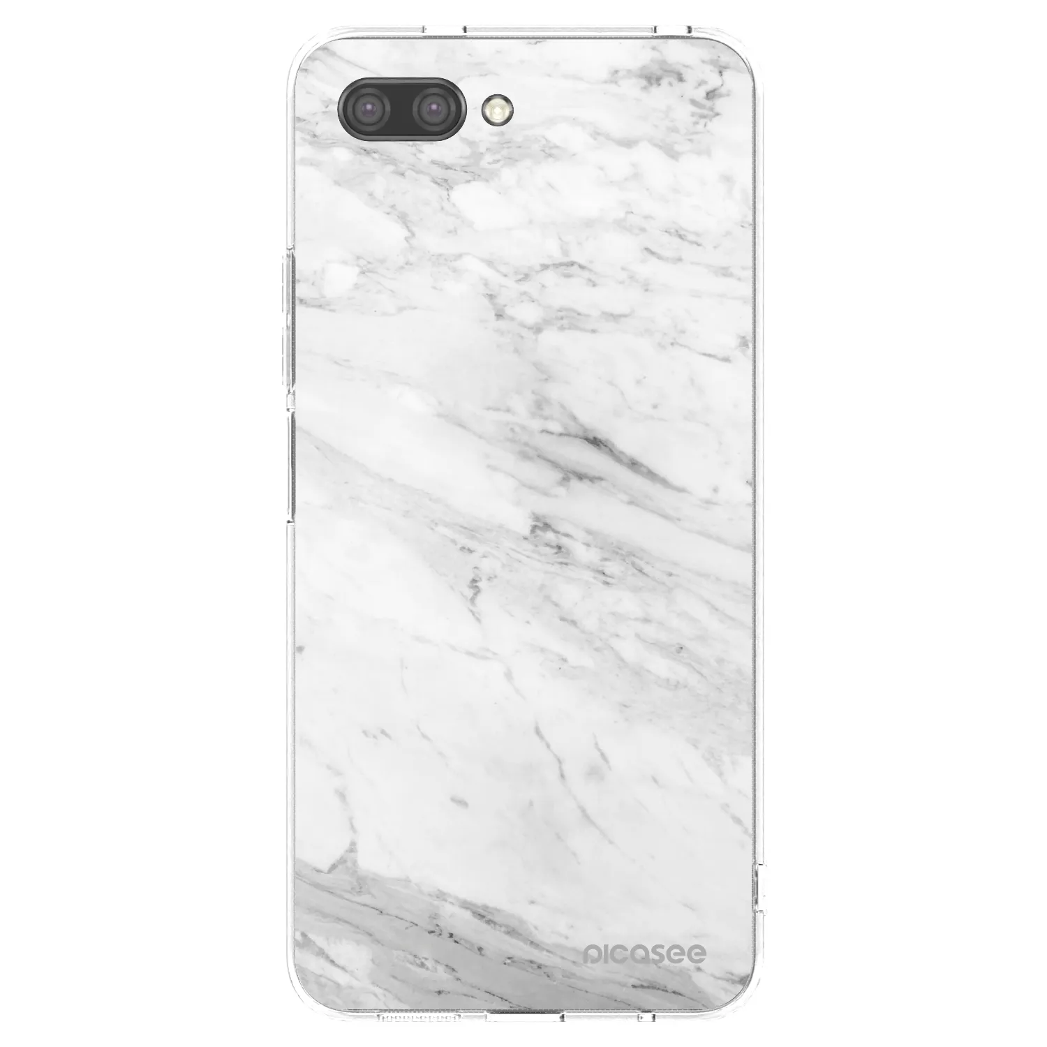 Picasee Honor 10 Hülle - Transparentes Silikon - White marble