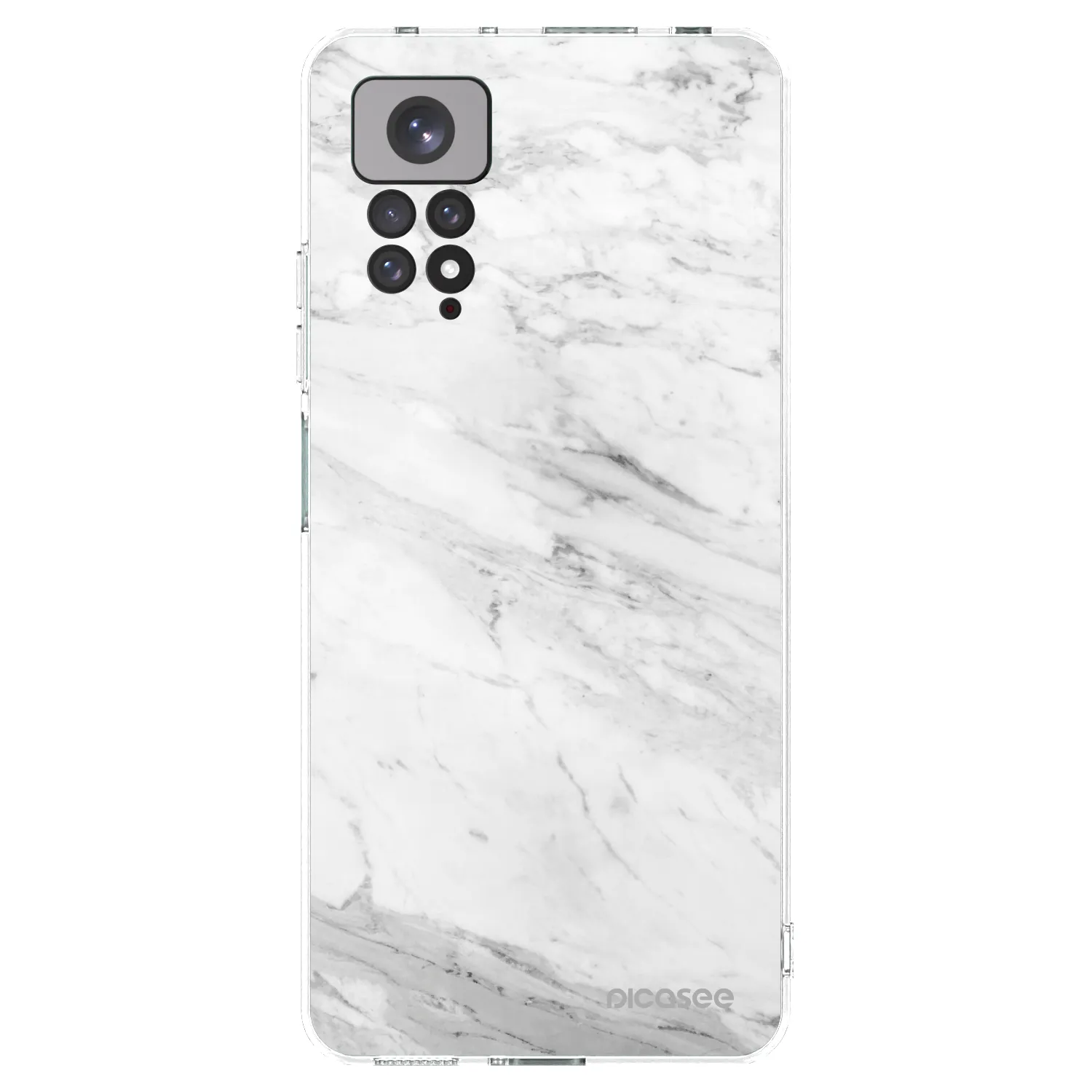 Picasee Xiaomi Redmi Note 11S 4G Hülle - Transparentes Silikon - White marble