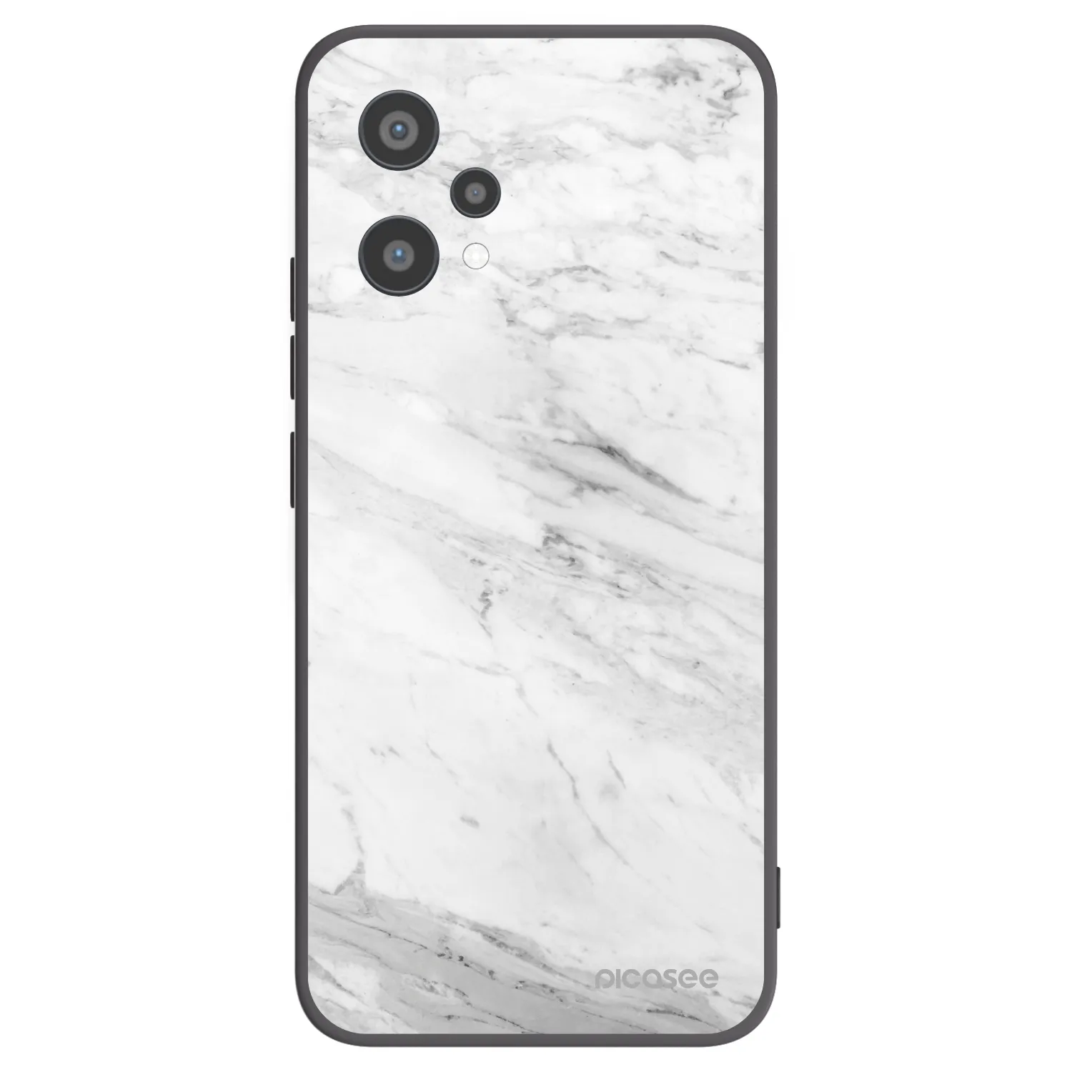 Picasee Realme 9 Pro 5G Hülle - Schwarzes Silikon - White marble