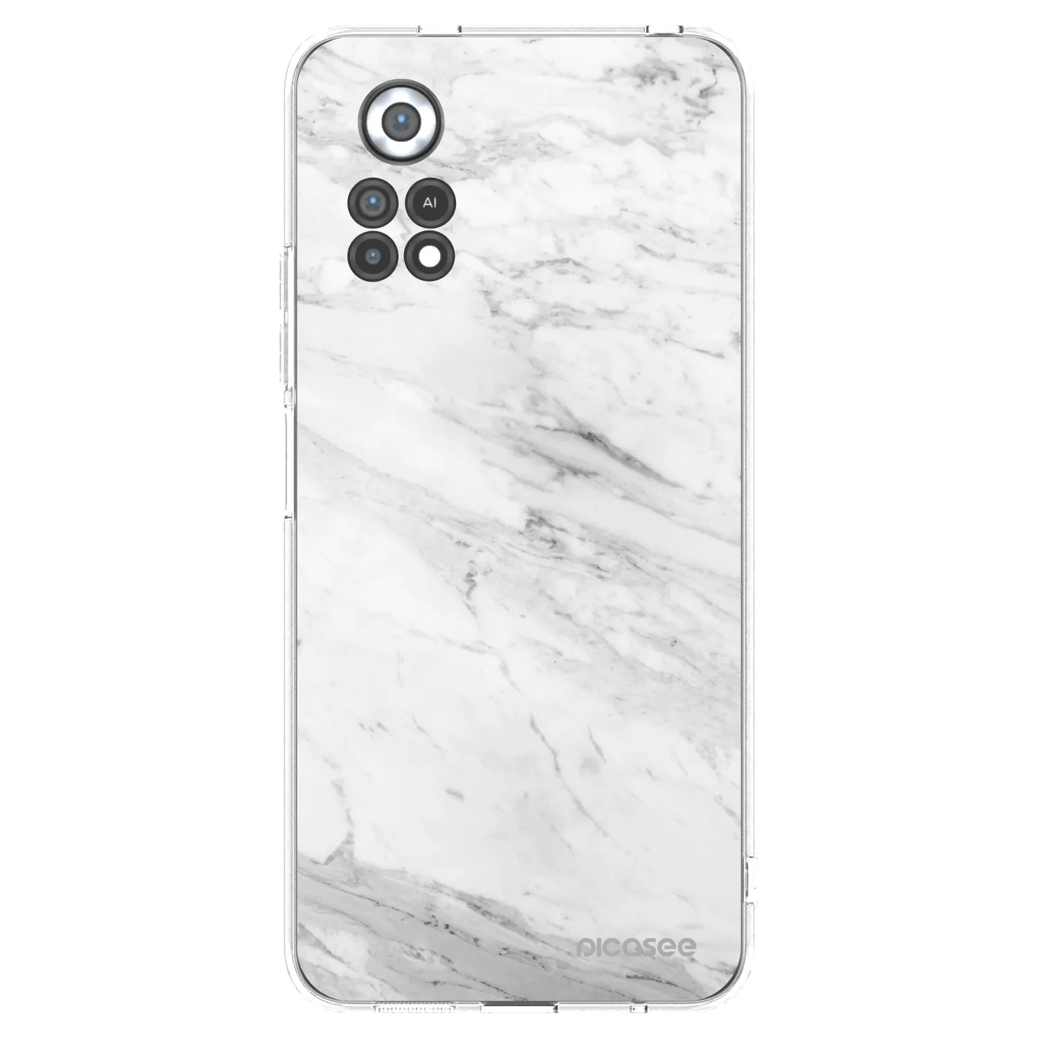 Picasee Xiaomi Poco X4 Pro 5G Hülle - Transparentes Silikon - White marble