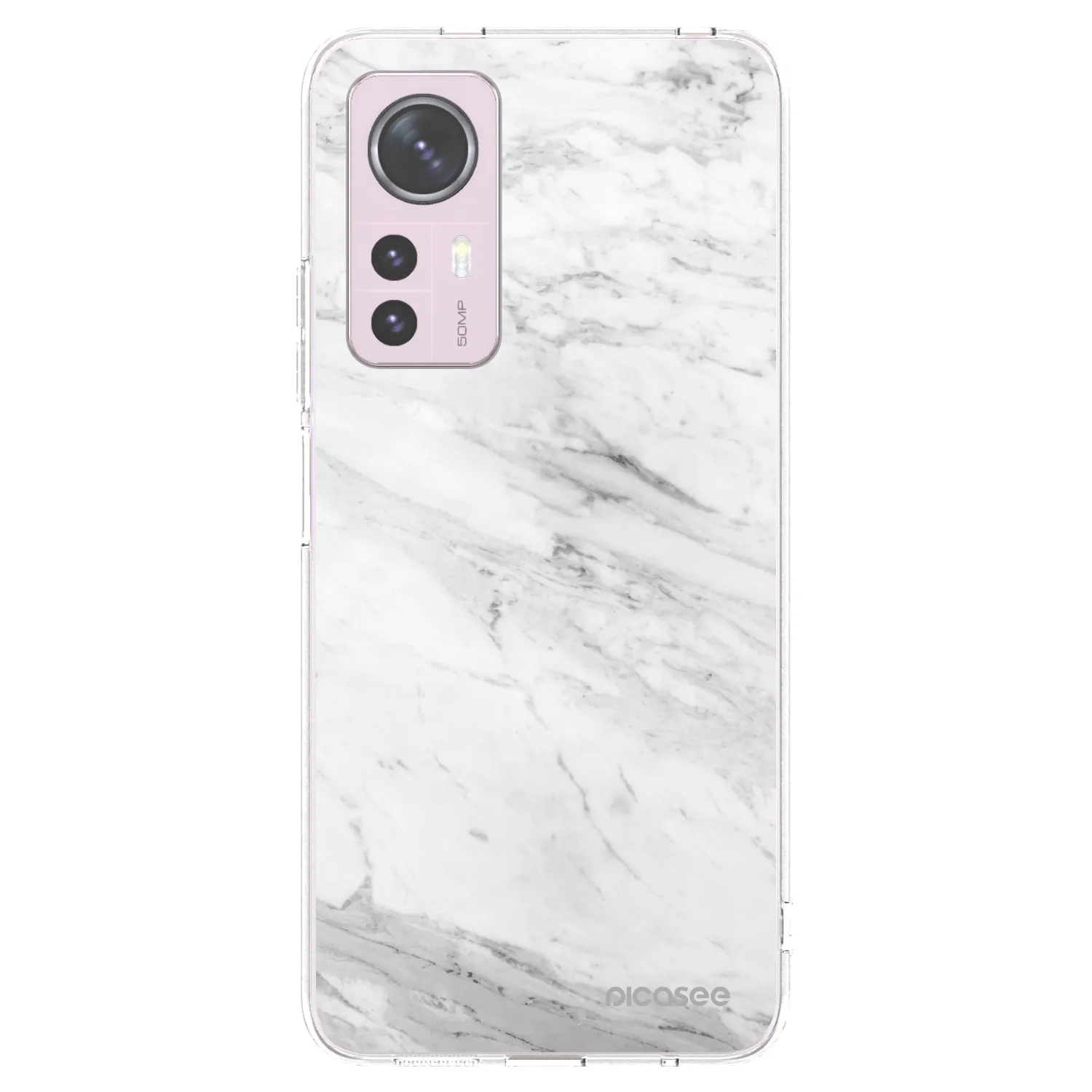 Picasee Xiaomi 12 Hülle - Transparentes Silikon - White marble