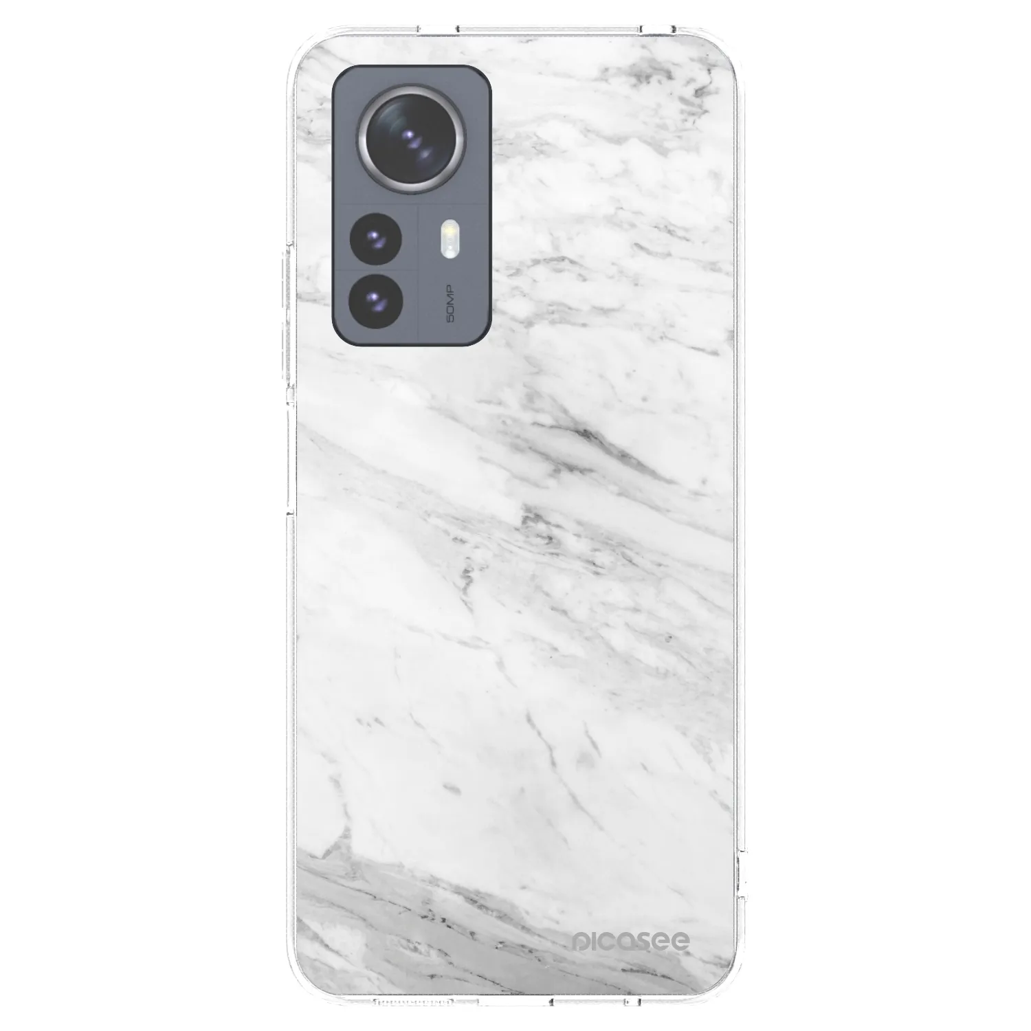 Picasee Xiaomi 12 Pro Hülle - Transparentes Silikon - White marble