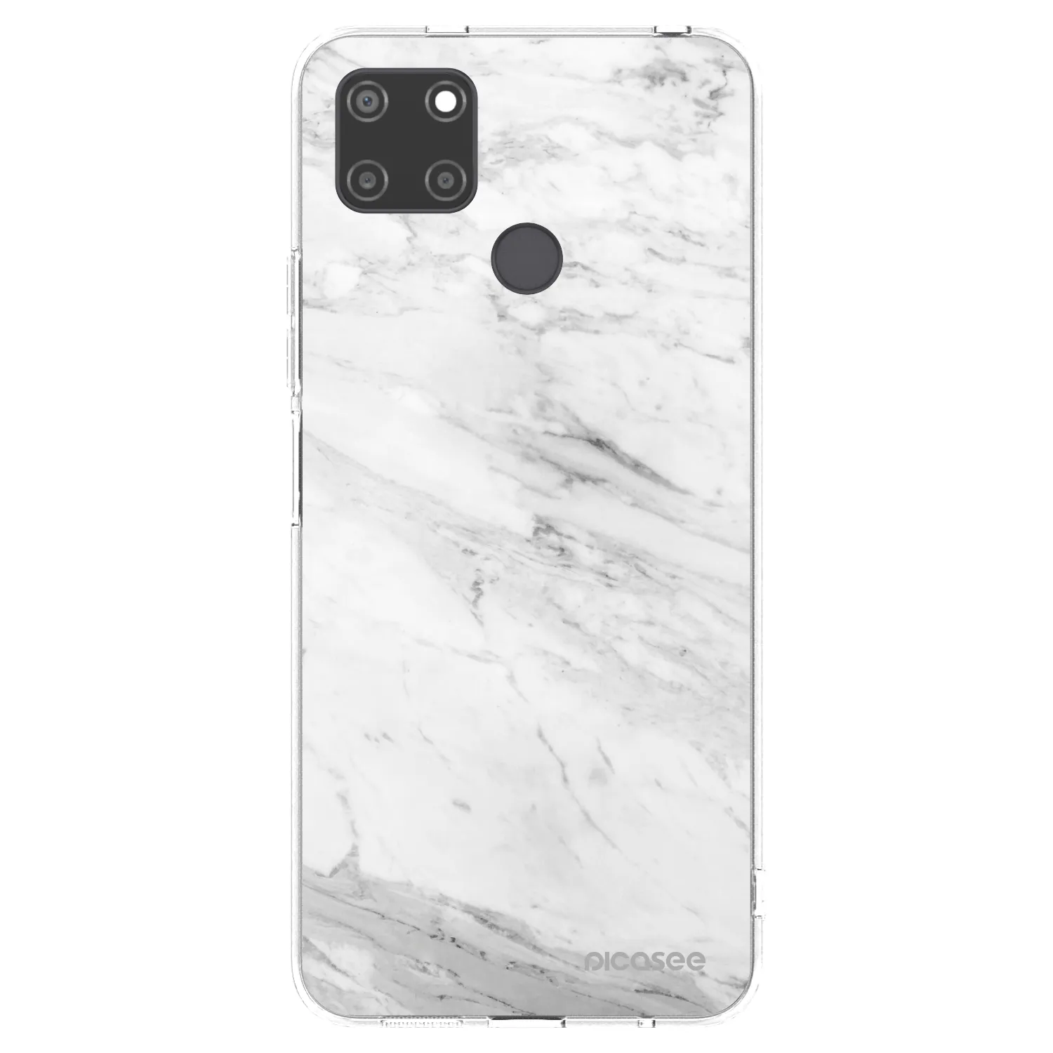 Picasee Realme C21Y Hülle - Transparentes Silikon - White marble