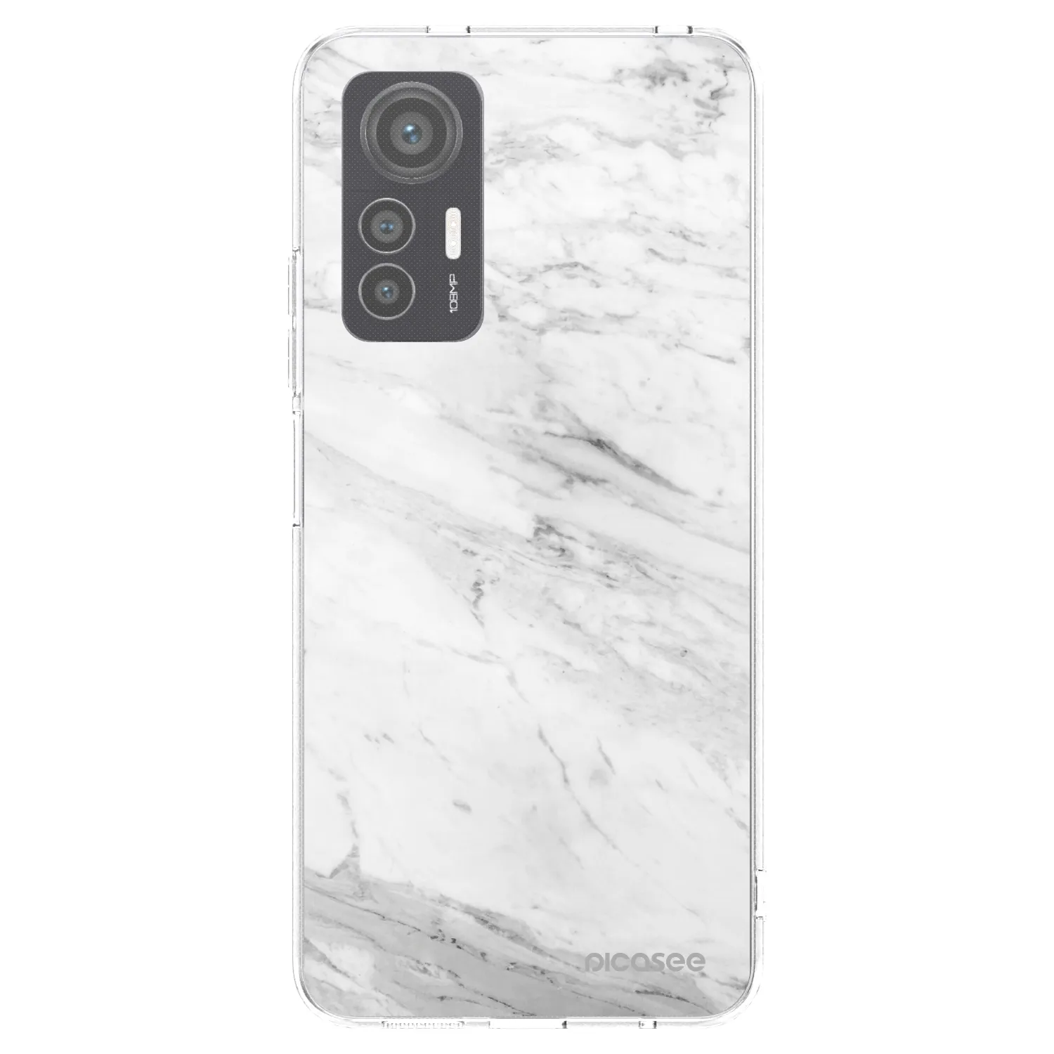 Picasee Xiaomi 12 Lite Hülle - Transparentes Silikon - White marble