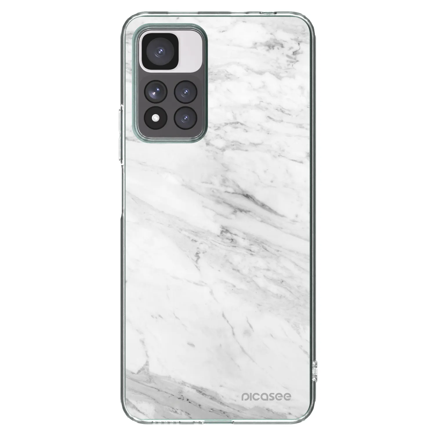 Picasee Xiaomi Redmi Note 11 Pro+ 5G Hülle - Transparentes Silikon - White marble