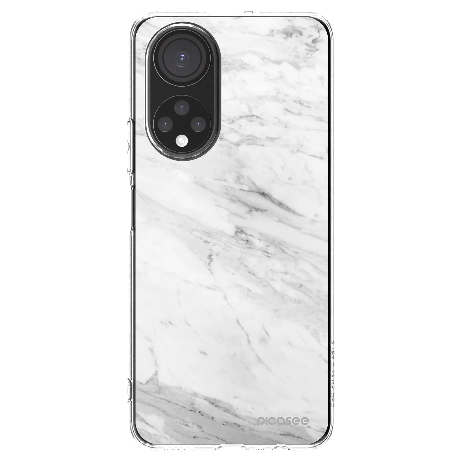 Picasee Honor X7 Hülle - Transparentes Silikon - White marble