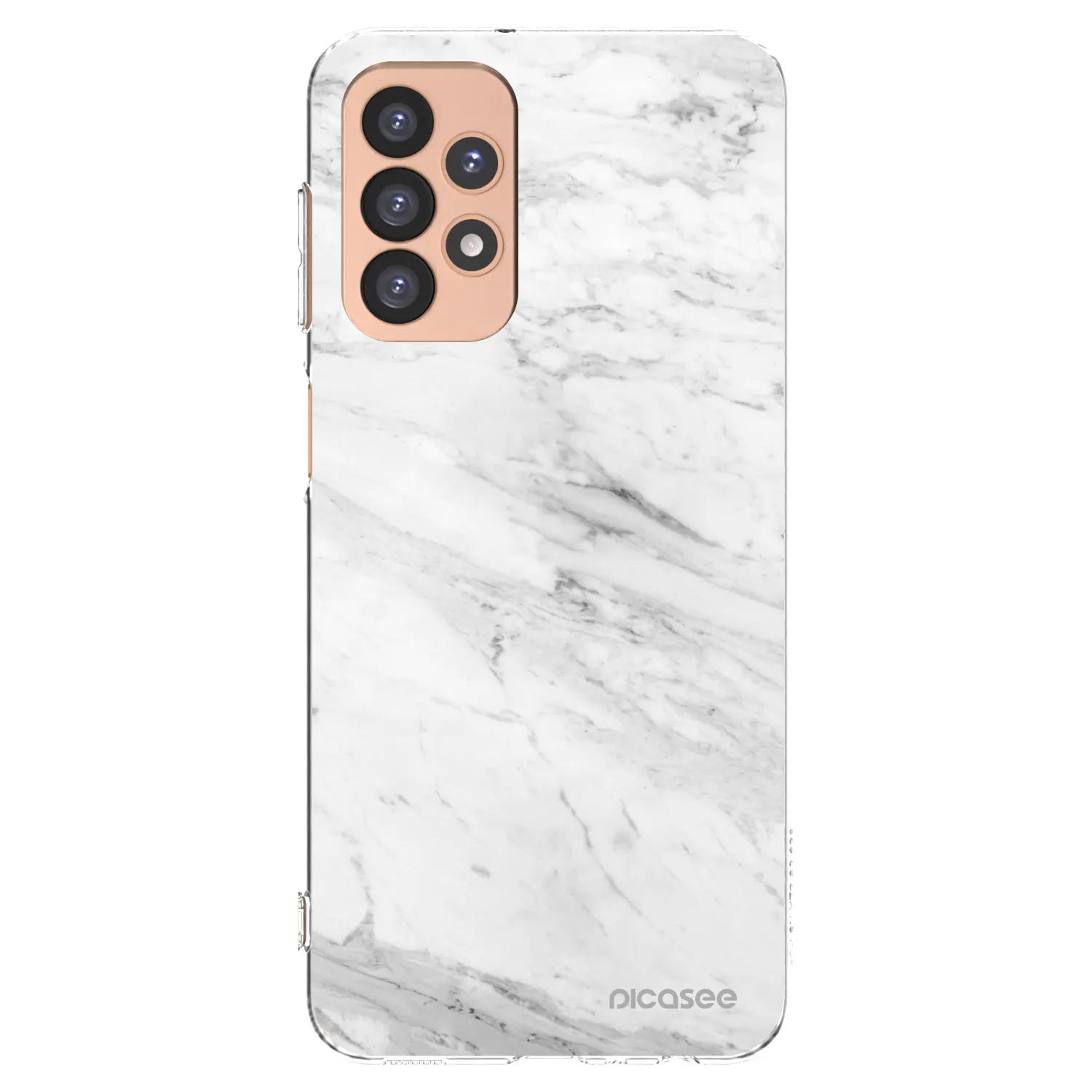 Picasee Samsung Galaxy A23 A236B 5G Hülle - Transparentes Silikon - White marble