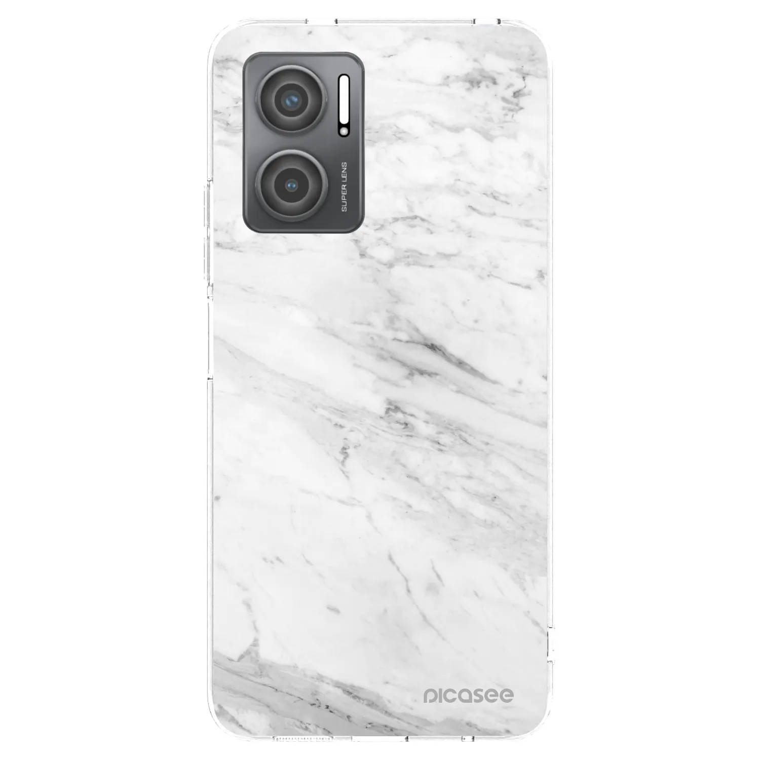 Picasee Xiaomi Redmi 10 5G Hülle - Transparentes Silikon - White marble