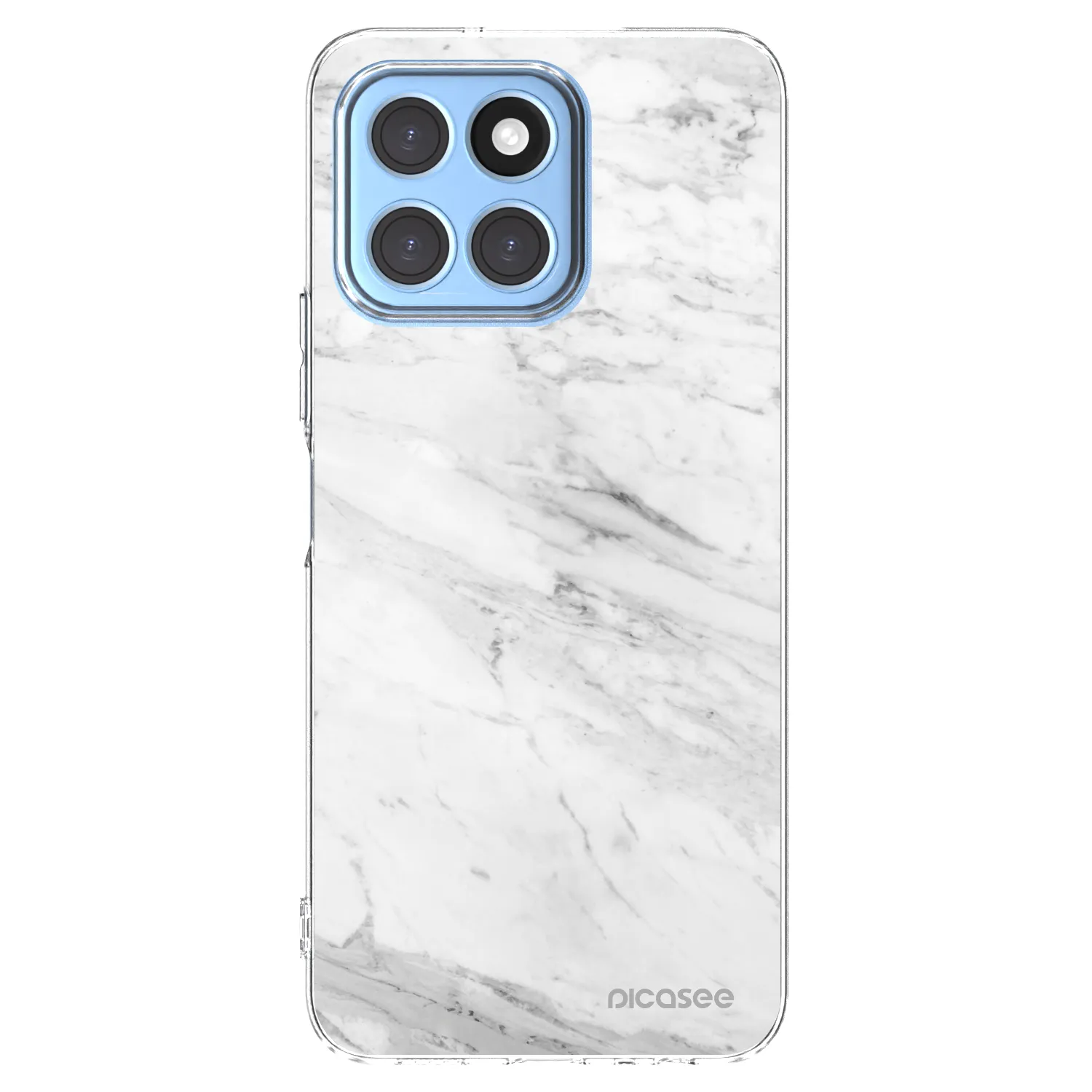 Picasee Honor X6 Hülle - Transparentes Silikon - White marble