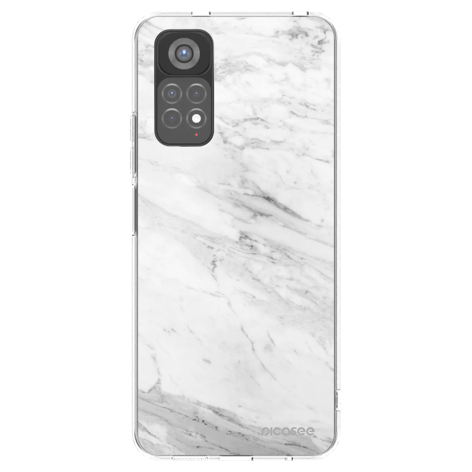 Picasee Xiaomi Redmi Note 11S 5G Hülle - Transparentes Silikon - White marble