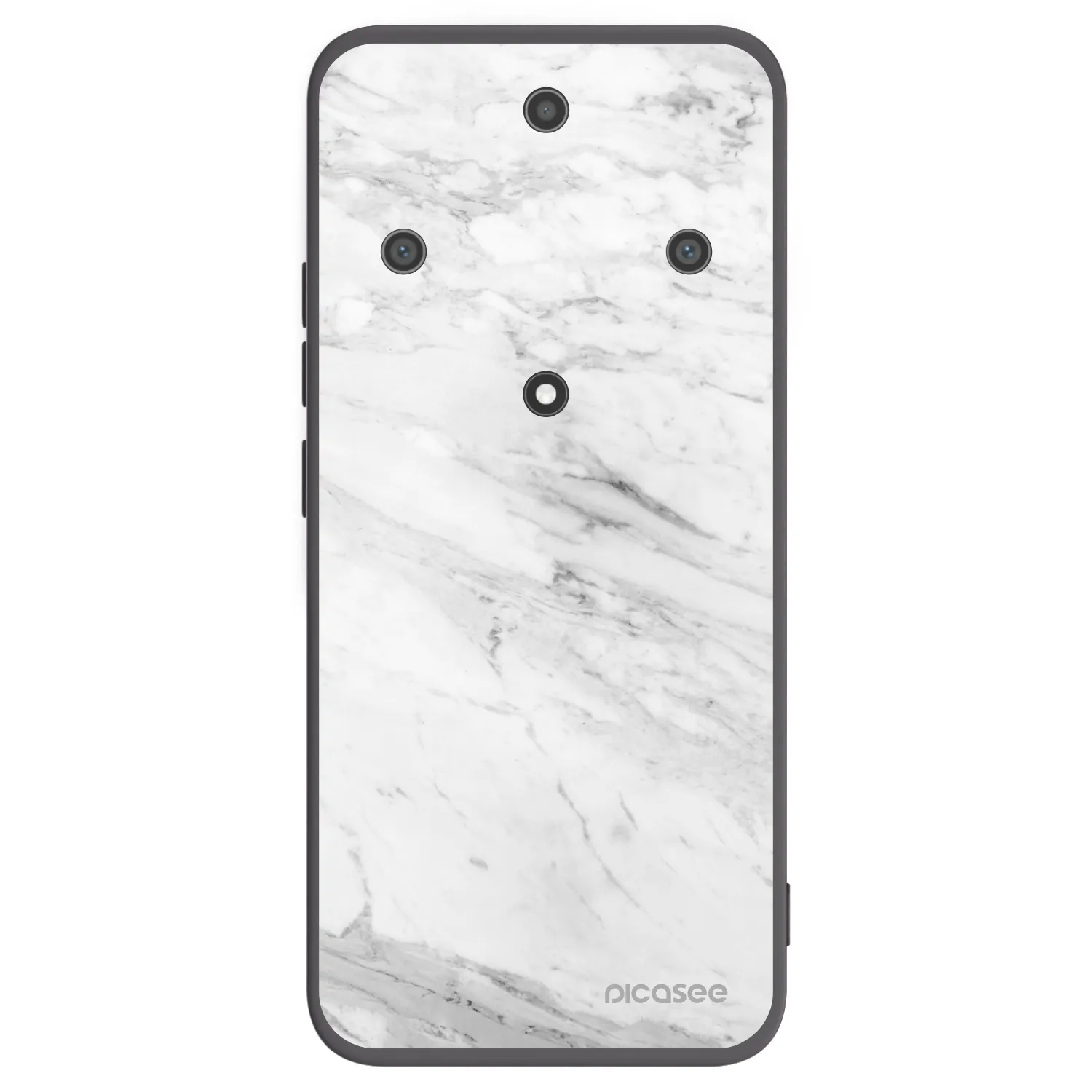 Picasee Honor Magic5 Lite 5G Hülle - Schwarzes Silikon - White marble