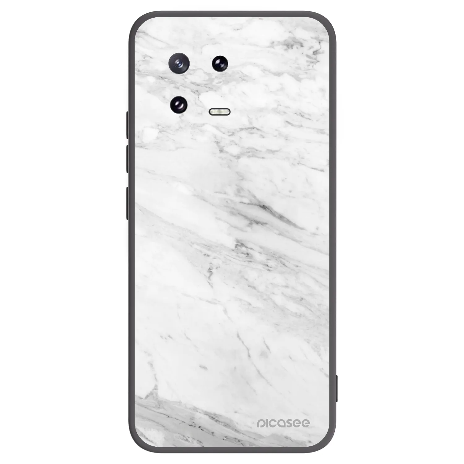 Picasee Xiaomi 13 Pro Hülle - Schwarzes Silikon - White marble