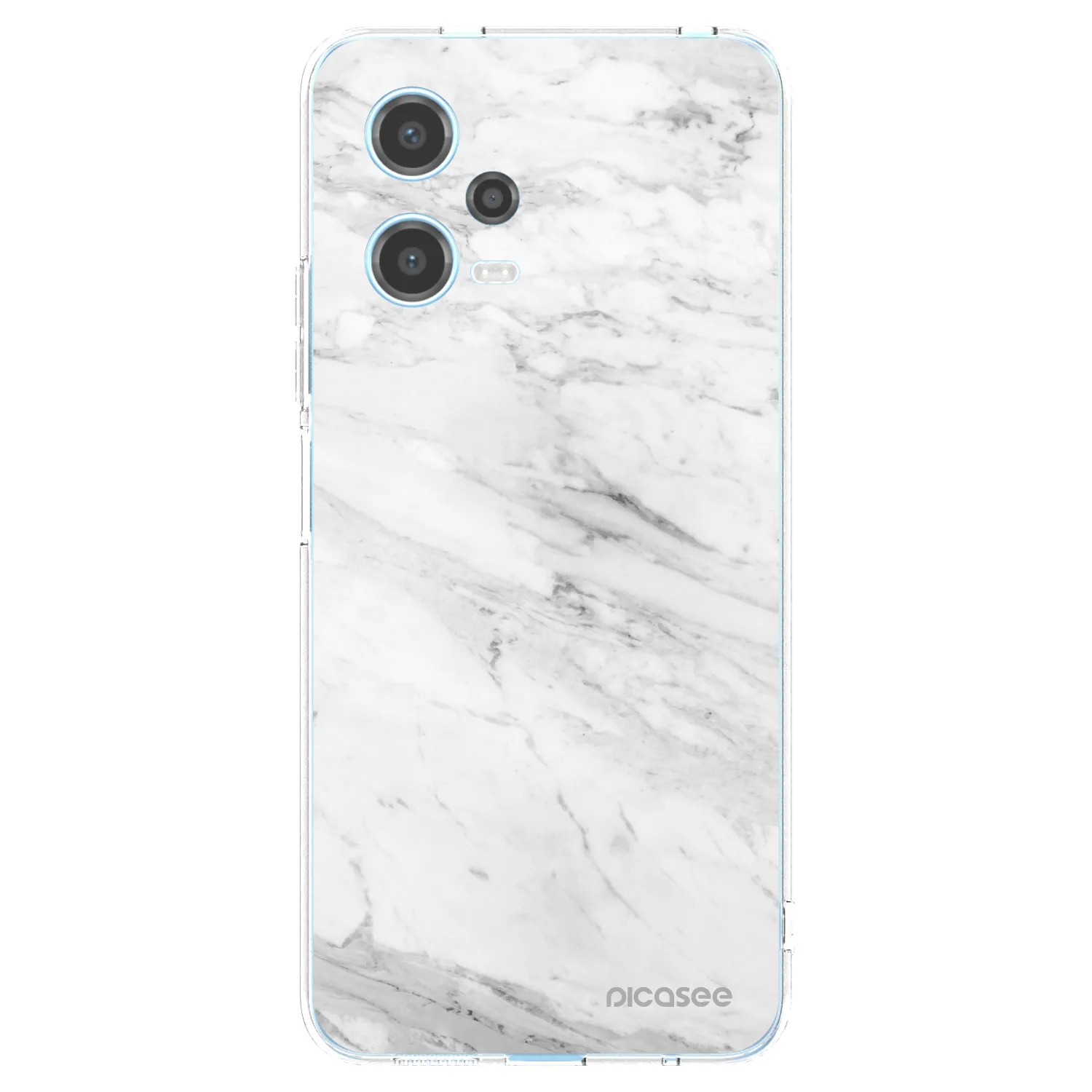 Picasee Xiaomi Redmi Note 12 5G Hülle - Transparentes Silikon - White marble