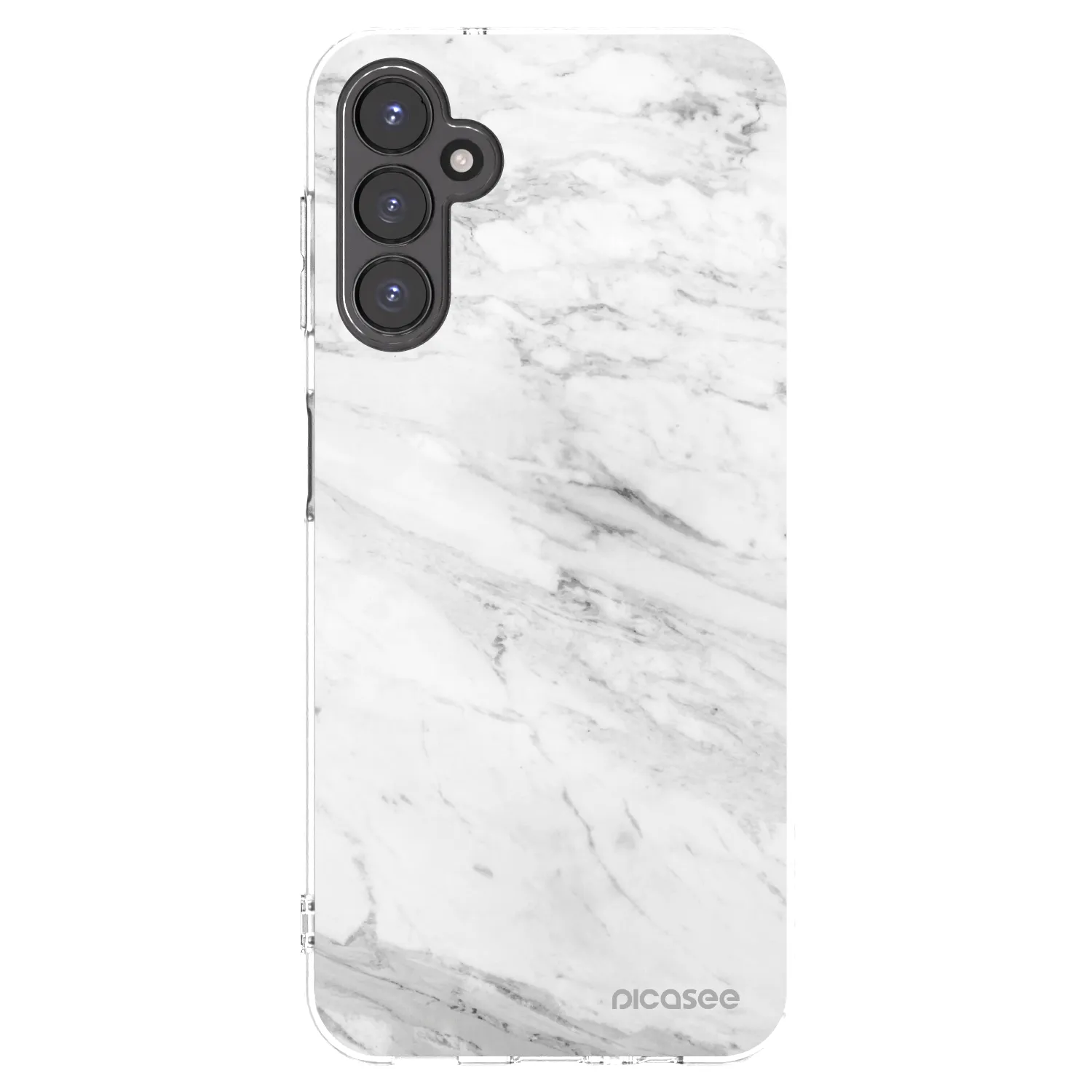 Picasee Samsung Galaxy A14 4G A145R Hülle - Transparentes Silikon - White marble