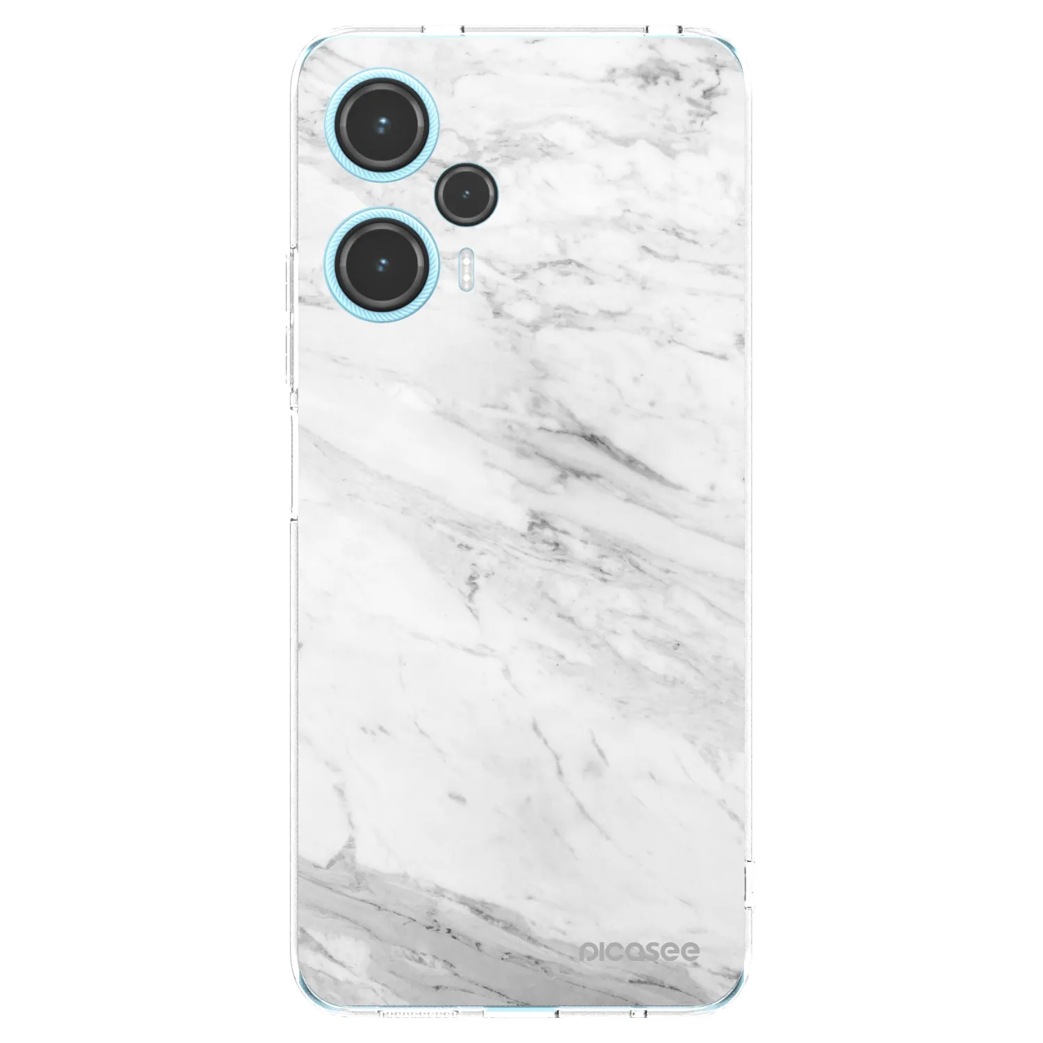 Picasee Xiaomi Poco F5 Hülle - Transparentes Silikon - White marble