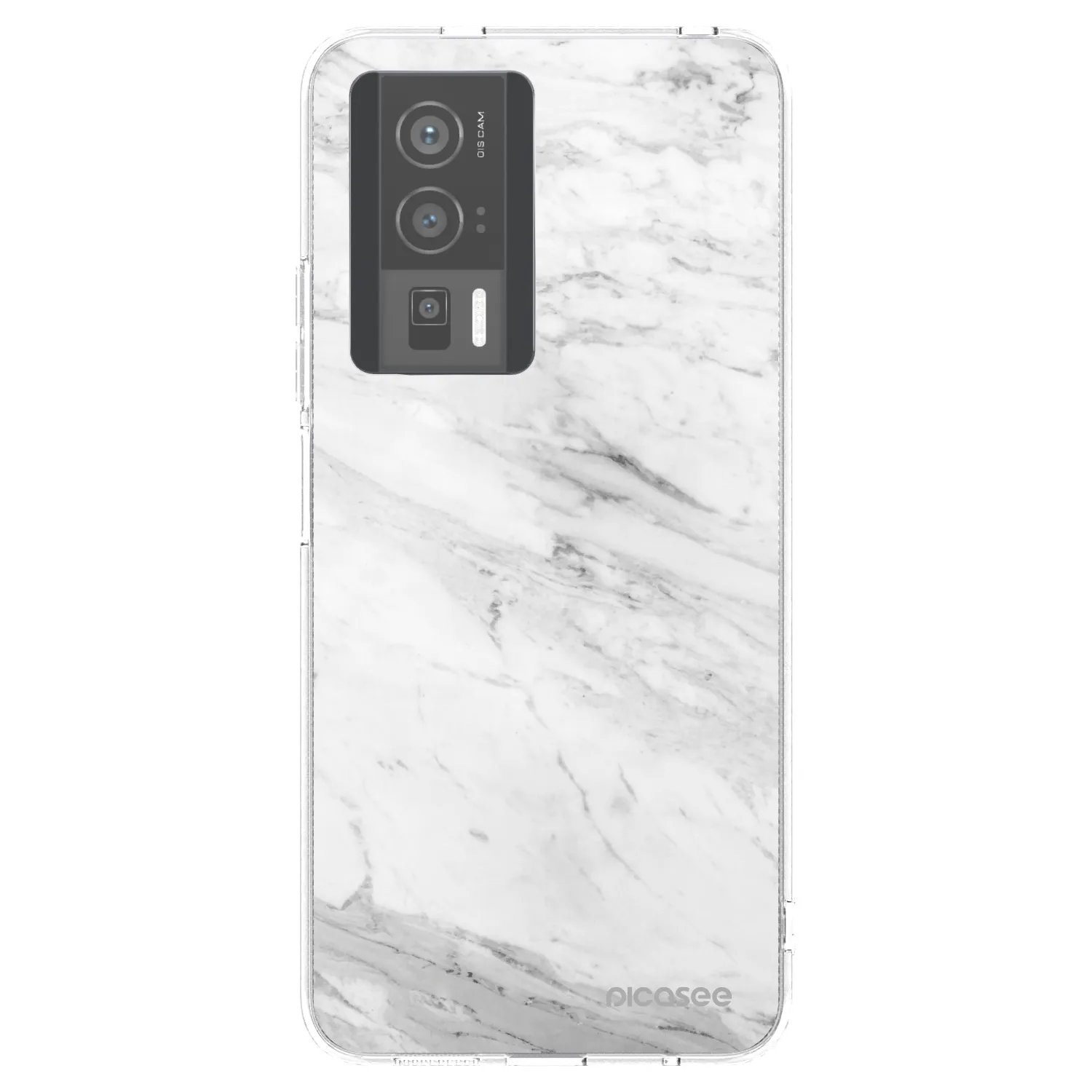 Picasee Xiaomi Poco F5 Pro 5G Hülle - Transparentes Silikon - White marble