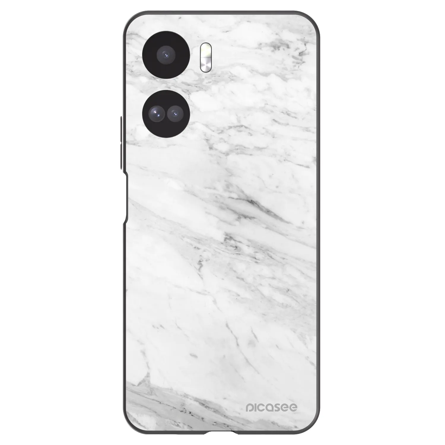 Picasee Honor 90 Lite 5G Hülle - Schwarzes Silikon - White marble