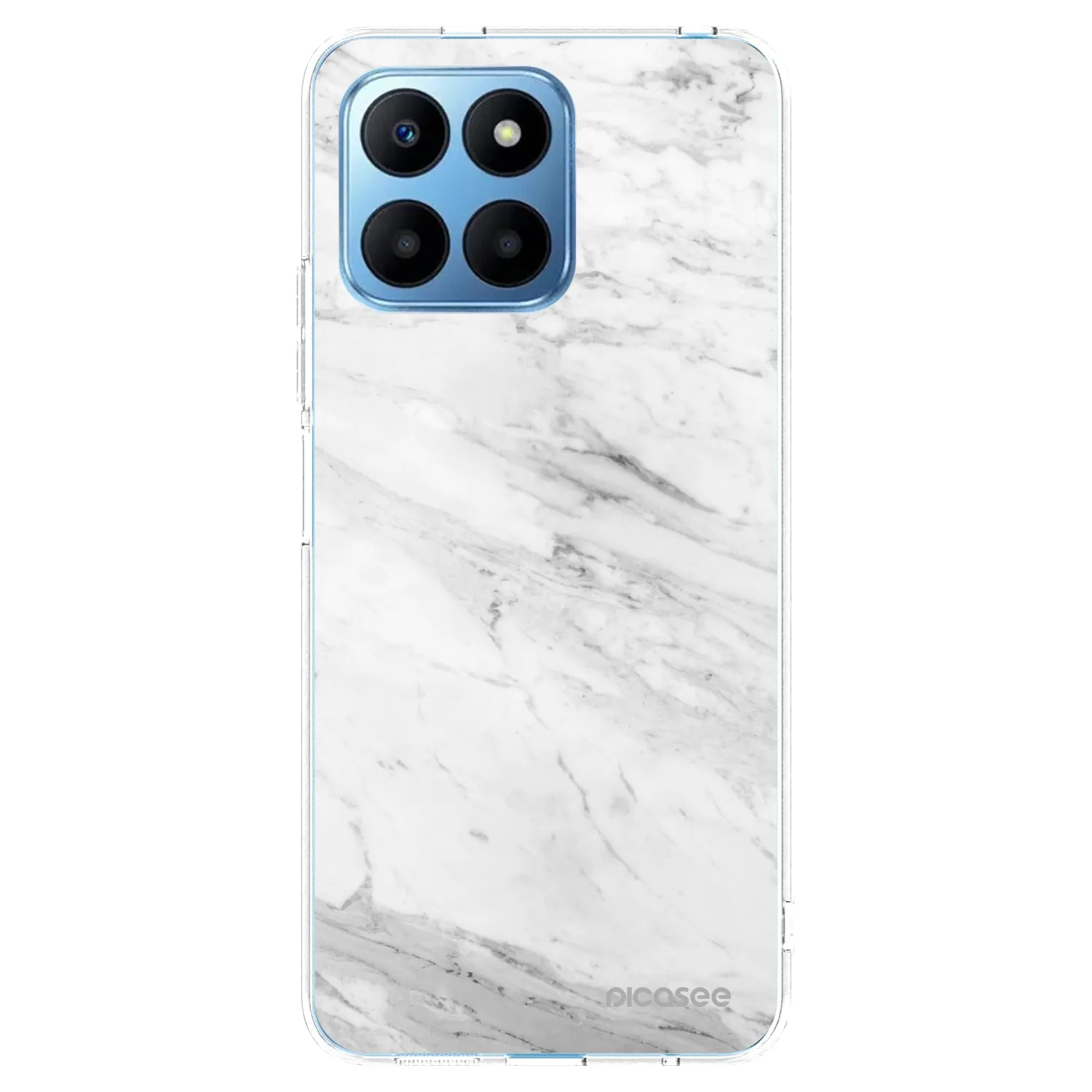 Picasee Honor 70 Lite Hülle - Transparentes Silikon - White marble