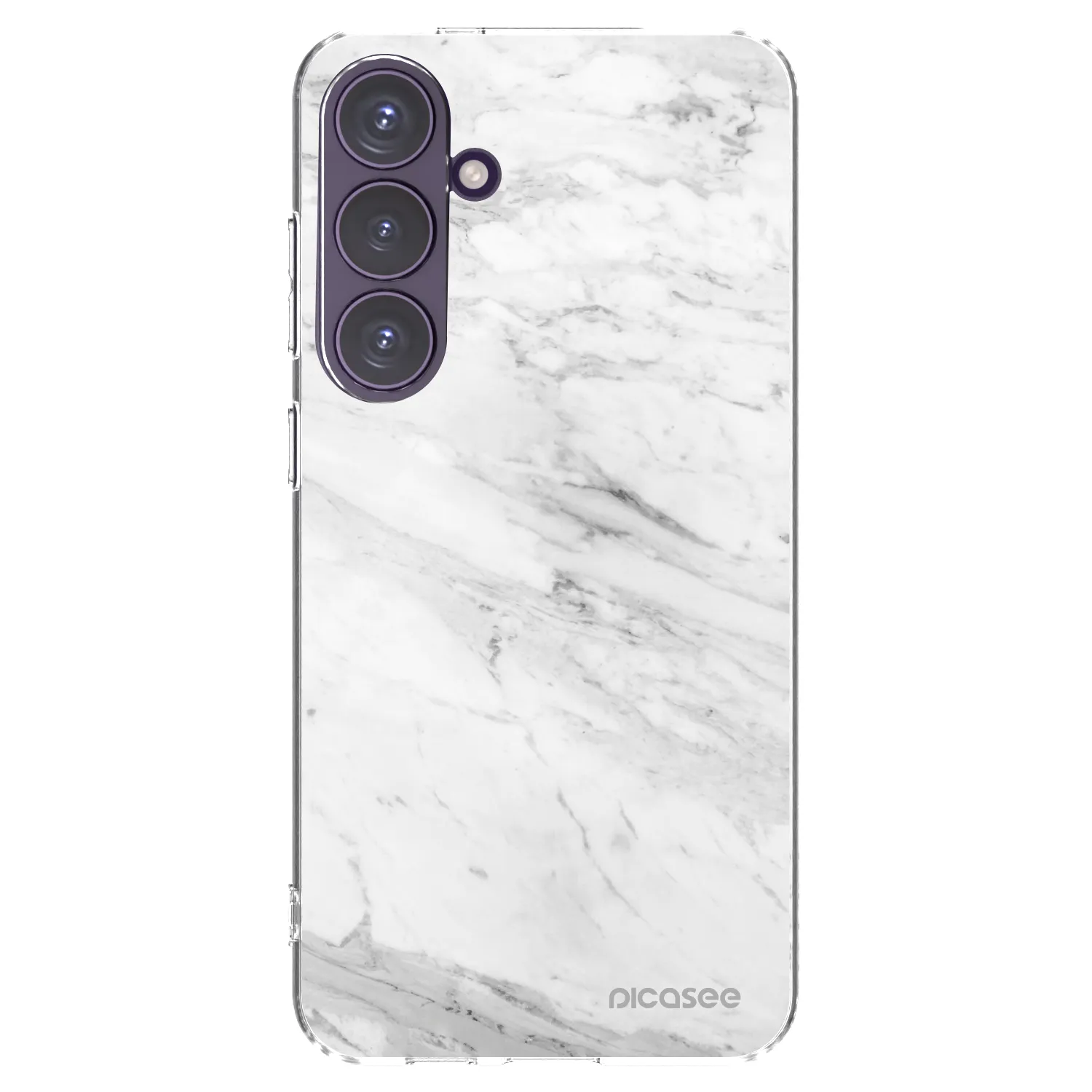Picasee Samsung Galaxy S24+ S926B 5G Hülle - Transparentes Silikon - White marble