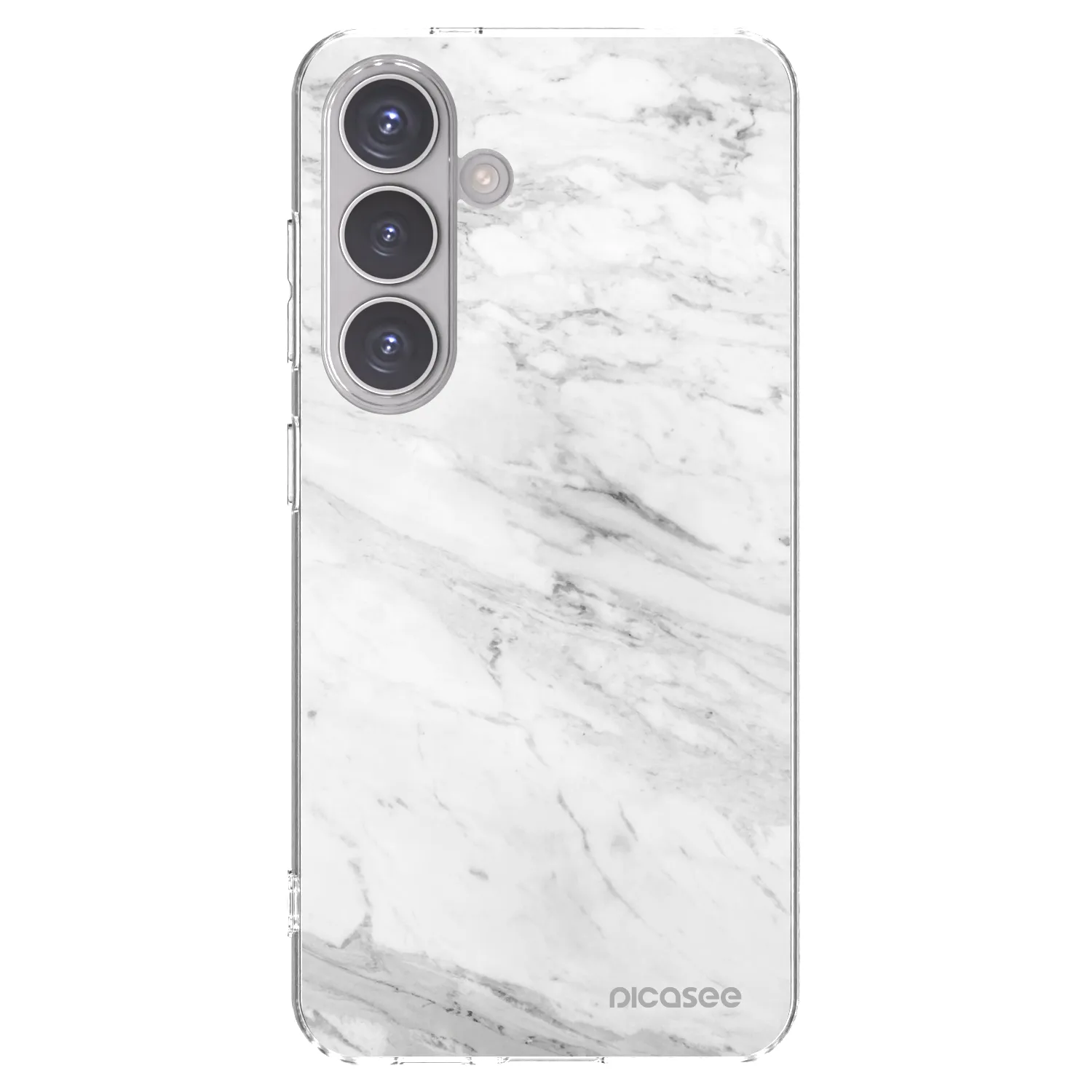 Picasee Samsung Galaxy S24 S921B 5G Hülle - Transparentes Silikon - White marble