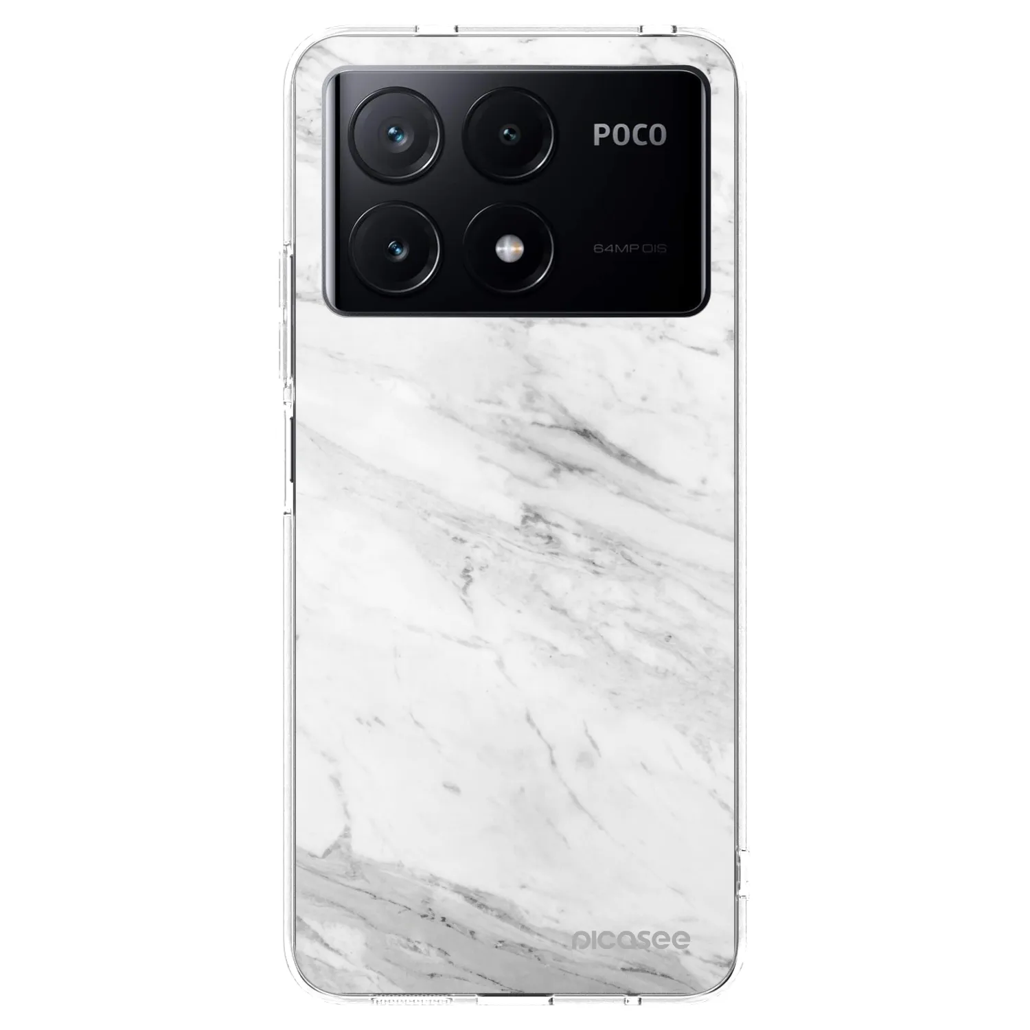 Picasee Xiaomi Poco X6 Pro Hülle - Transparentes Silikon - White marble