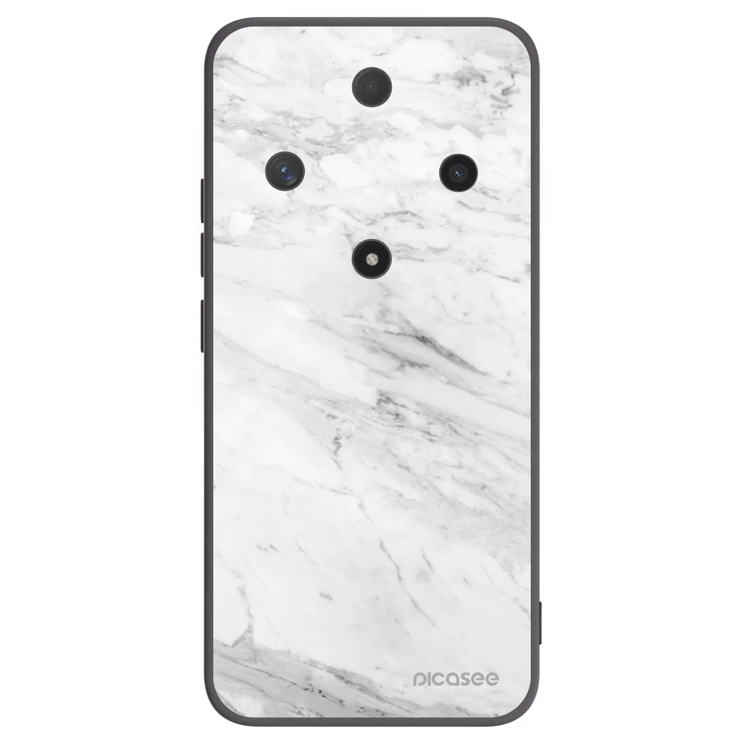 Picasee Honor Magic6 Lite 5G Hülle - Schwarzes Silikon - White marble