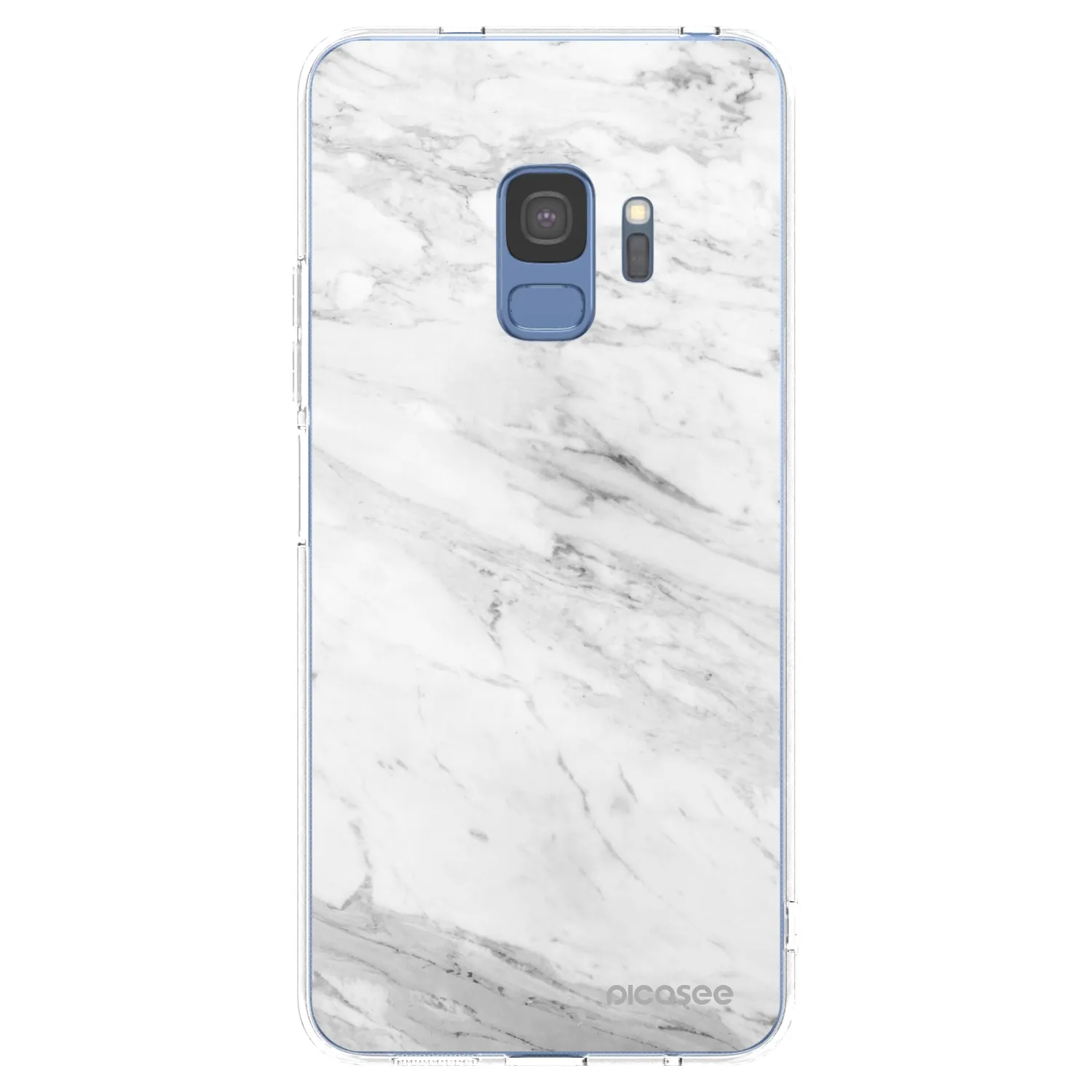Picasee Samsung Galaxy S9 G960F Hülle - Transparentes Silikon - White marble