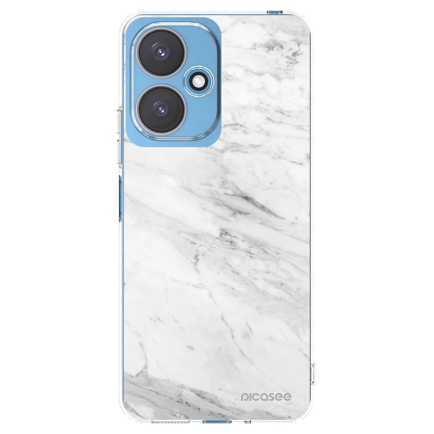 Picasee Xiaomi Redmi 13C 5G Hülle - Transparentes Silikon - White marble