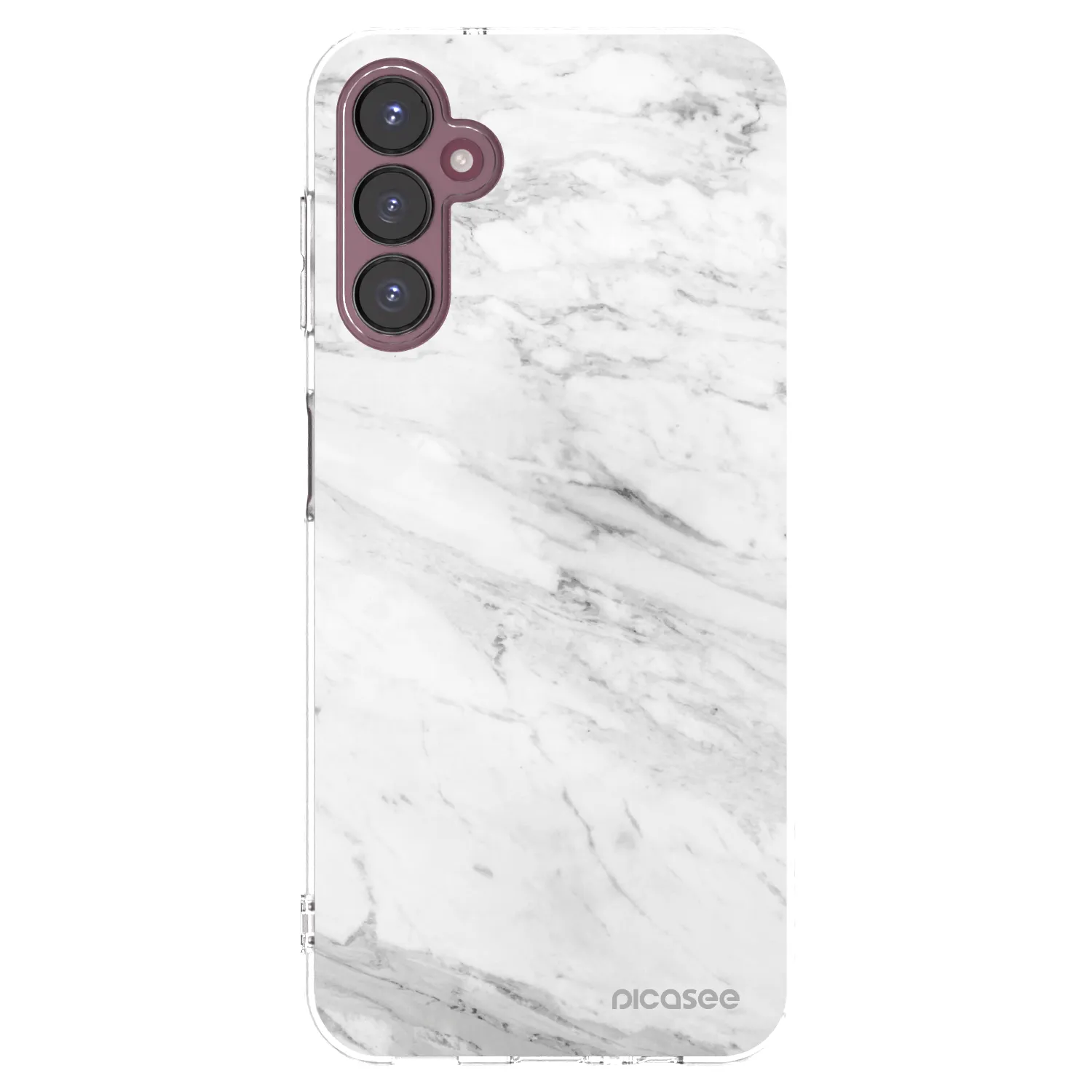 Picasee Samsung Galaxy A05s A057G Hülle - Transparentes Silikon - White marble