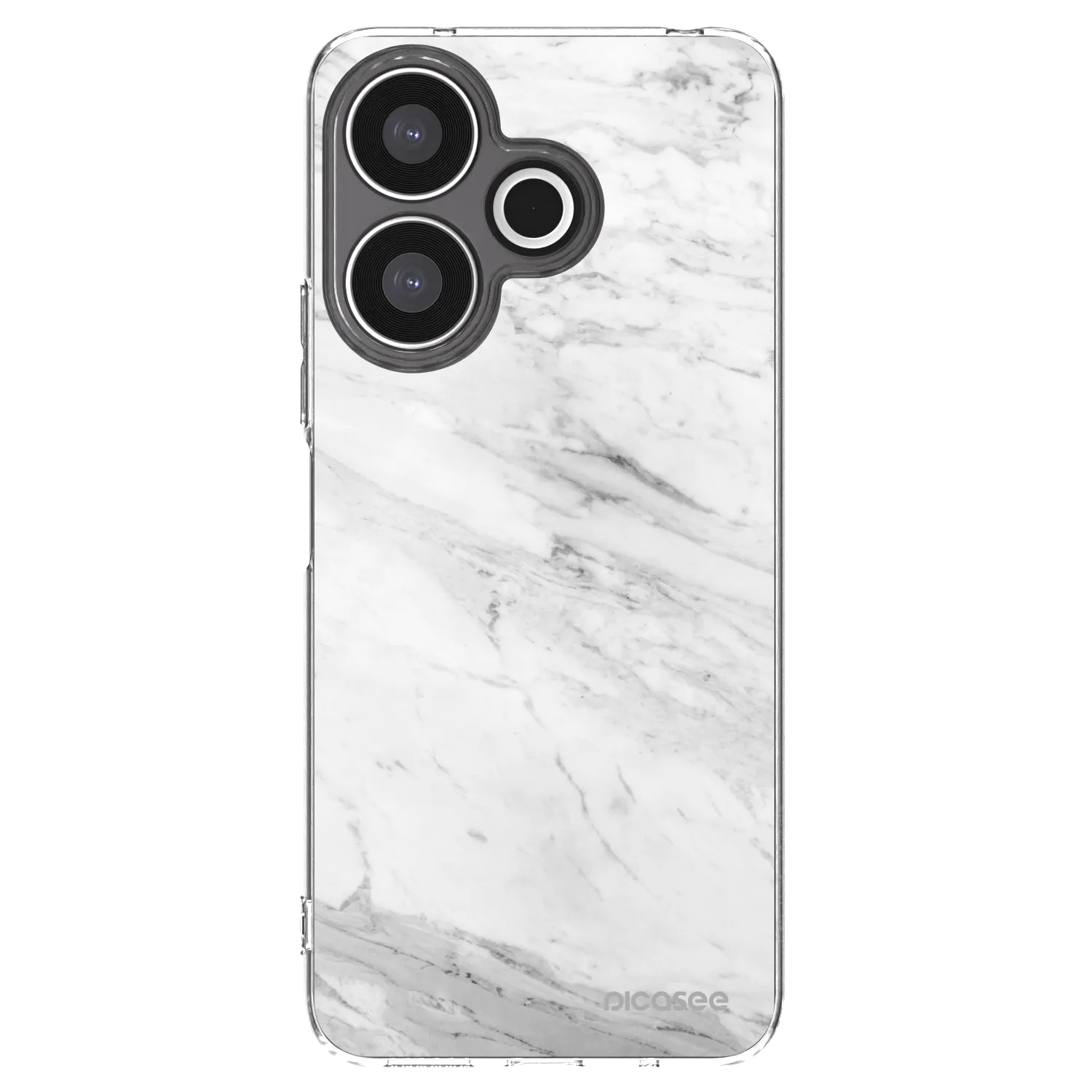 Picasee Xiaomi Redmi 13 4G Hülle - Transparentes Silikon - White marble