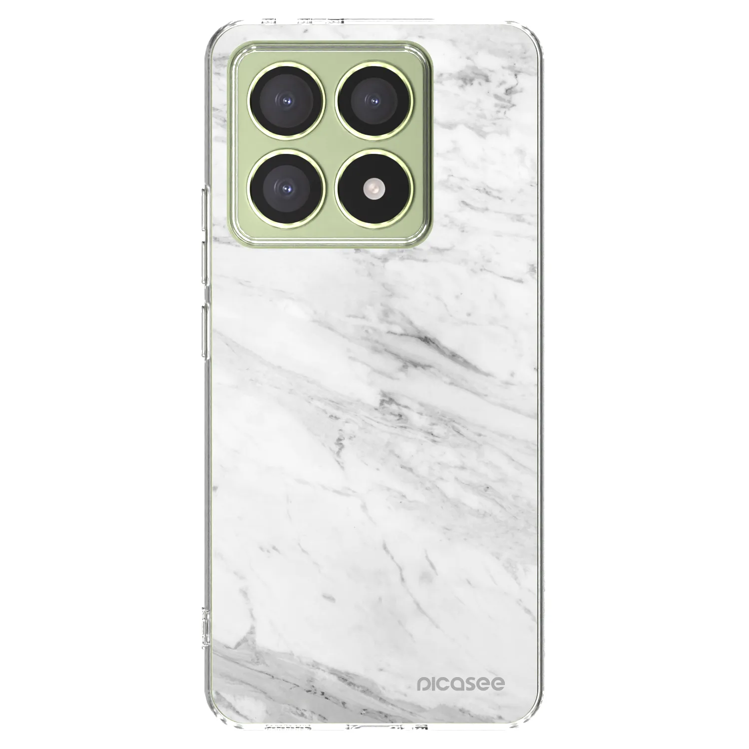 Picasee Xiaomi 14T Hülle - Transparentes Silikon - White marble