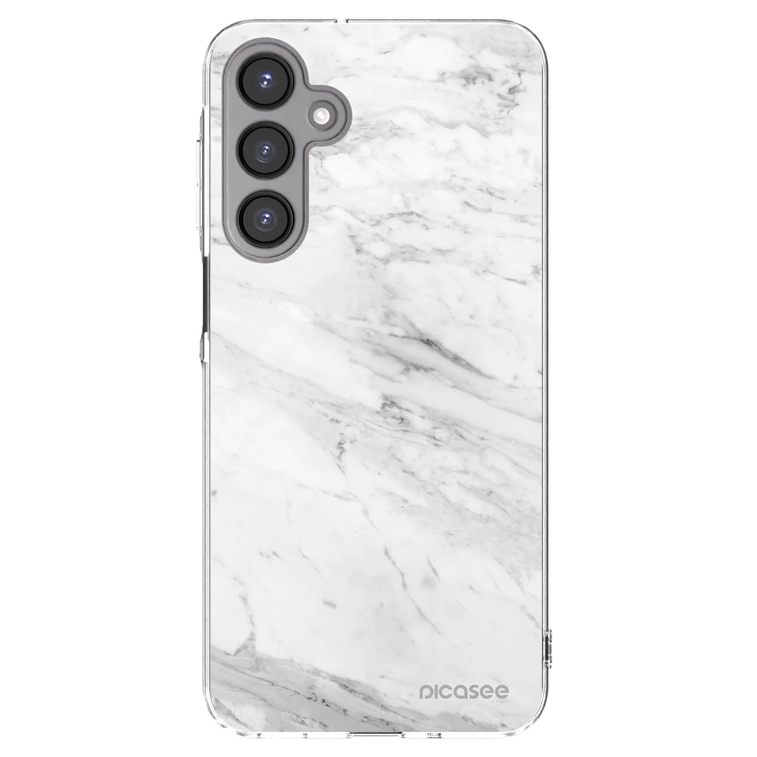 Picasee Samsung Galaxy A16 5G Hülle - Transparentes Silikon - White marble