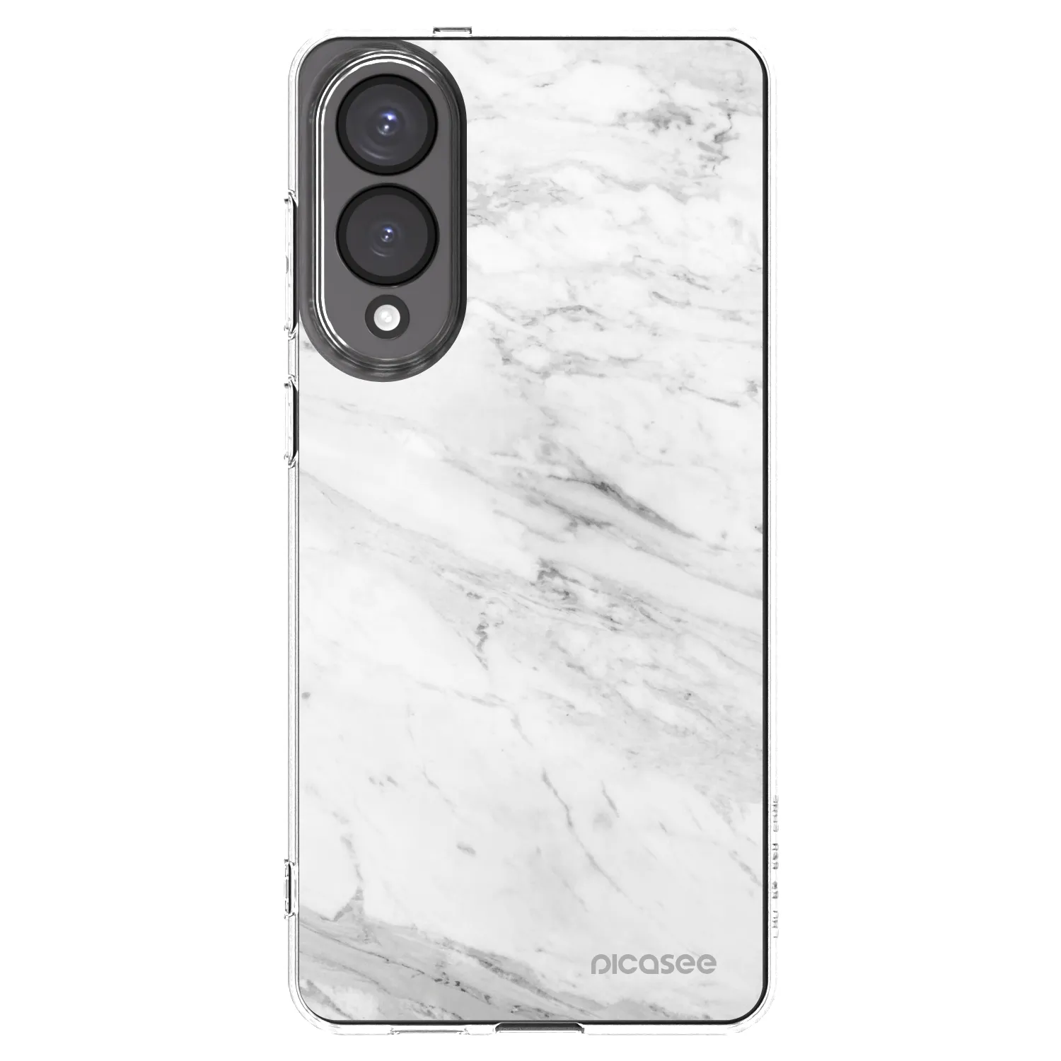Picasee Samsung Galaxy S25 Edge 5G Hülle - Transparentes Silikon - White marble