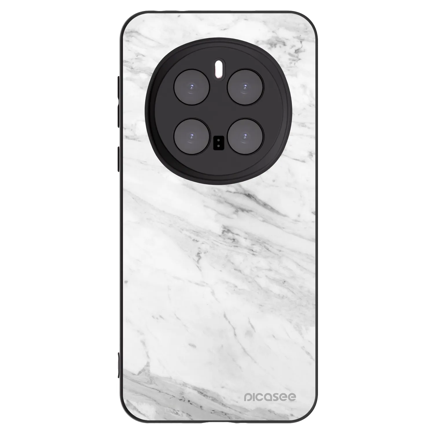 Picasee Honor Magic7 Pro 5G Hülle - Schwarzes Silikon - White marble
