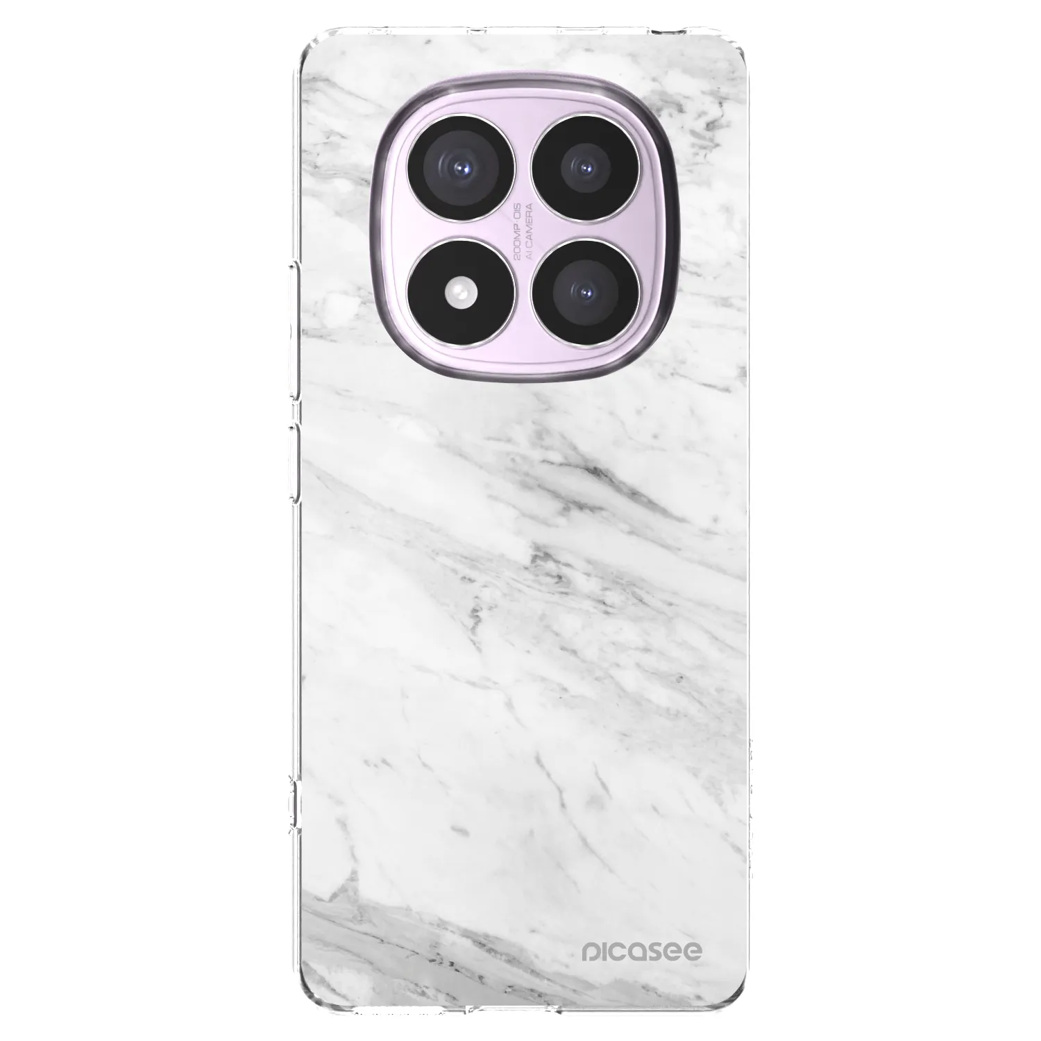 Picasee Xiaomi Redmi Note 14 Pro 4G Hülle - Transparentes Silikon - White marble