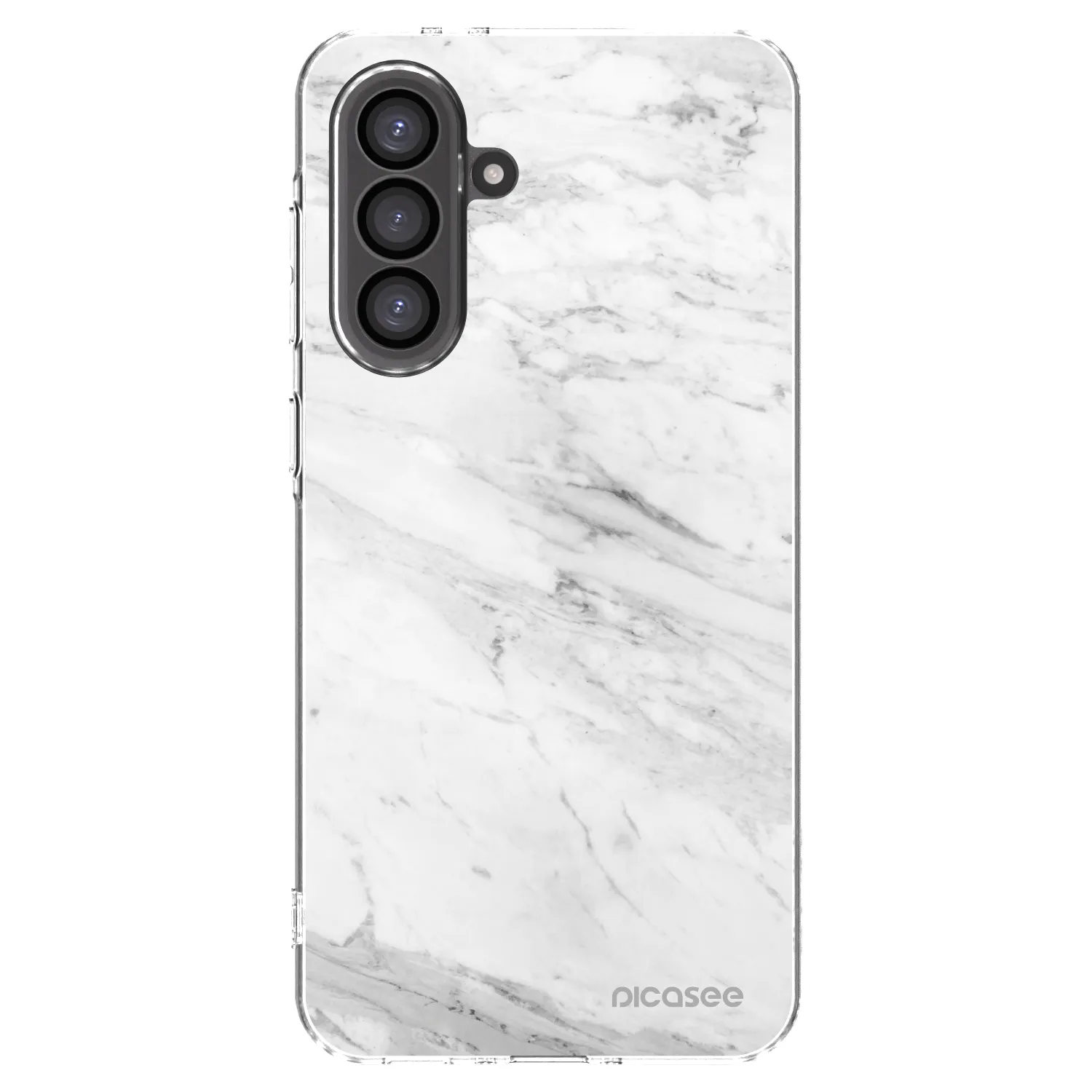 Picasee Samsung Galaxy A56 5G A566B Hülle - Transparentes Silikon - White marble