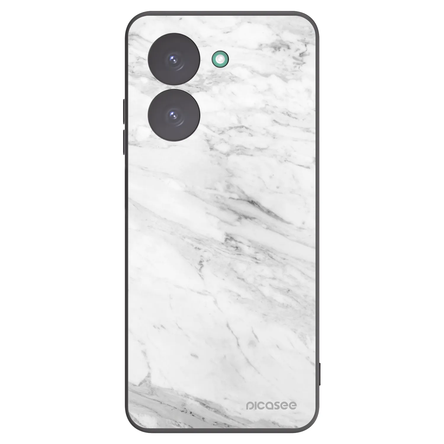 Picasee Xiaomi Redmi A5 Hülle - Schwarzes Silikon - White marble