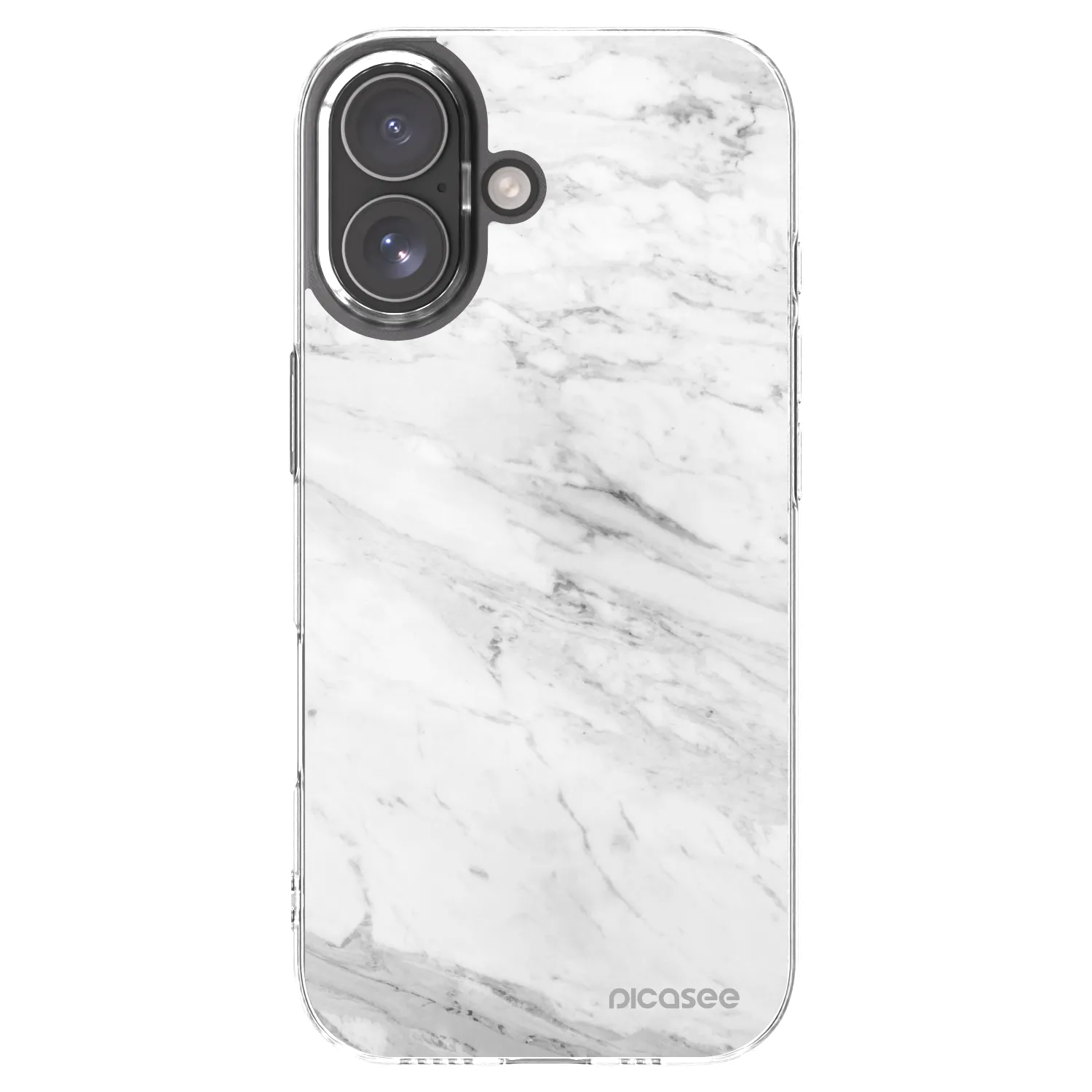 Picasee Apple iPhone 17 Hülle - Transparentes Silikon - White marble