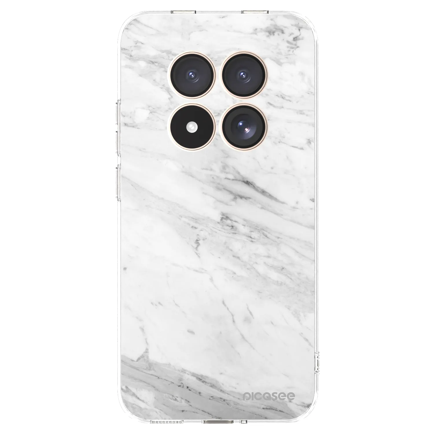 Picasee Xiaomi Redmi Note 15 Pro 4G Hülle - Transparentes Silikon - White marble