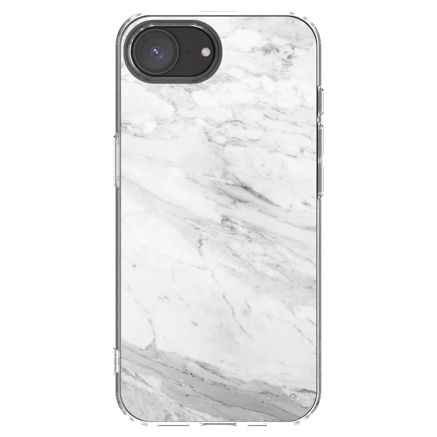 Picasee Apple iPhone 17e Hülle - Transparentes Silikon - White marble