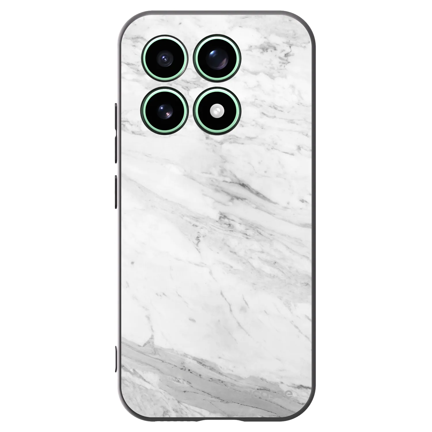 Picasee Xiaomi 17 Hülle - Schwarzes Silikon - White marble