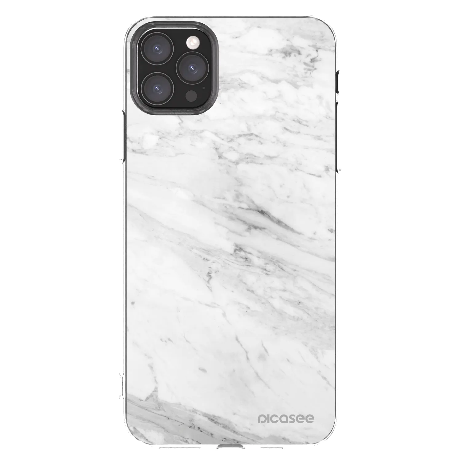 Picasee Apple iPhone 11 Pro Max Hülle - Transparentes Silikon - White marble