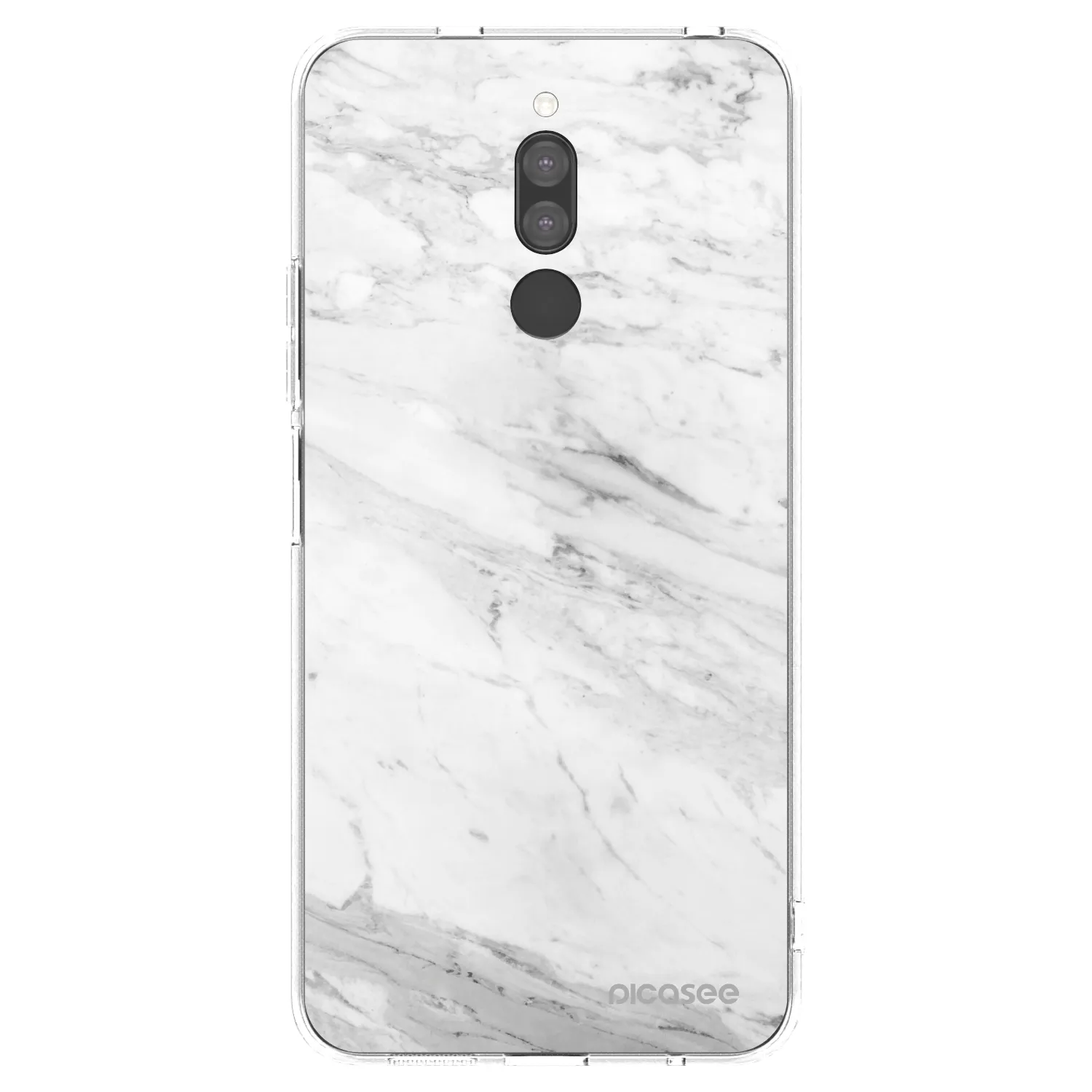 Picasee Xiaomi Redmi 8 Hülle - Transparentes Silikon - White marble