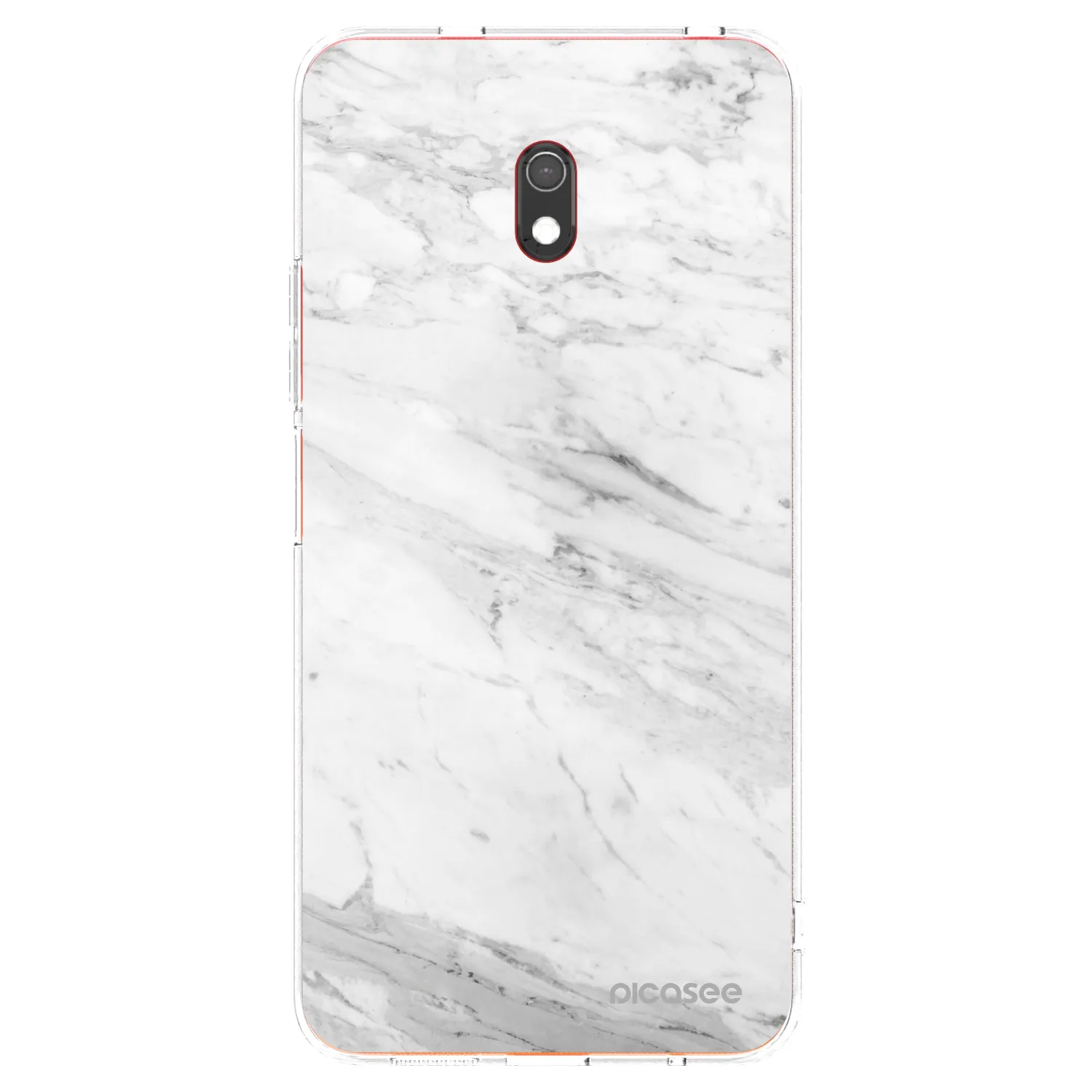 Picasee Xiaomi Redmi 8A Hülle - Transparentes Silikon - White marble