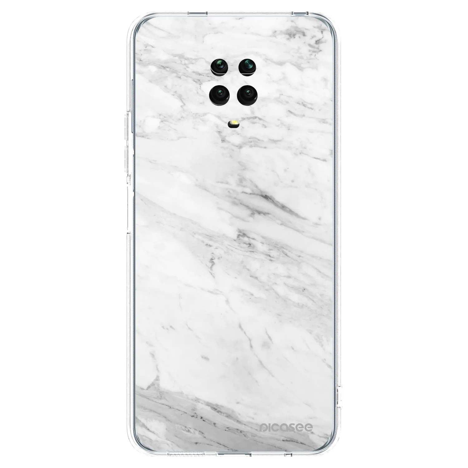 Picasee Xiaomi Redmi Note 9 Pro Hülle - Transparentes Silikon - White marble